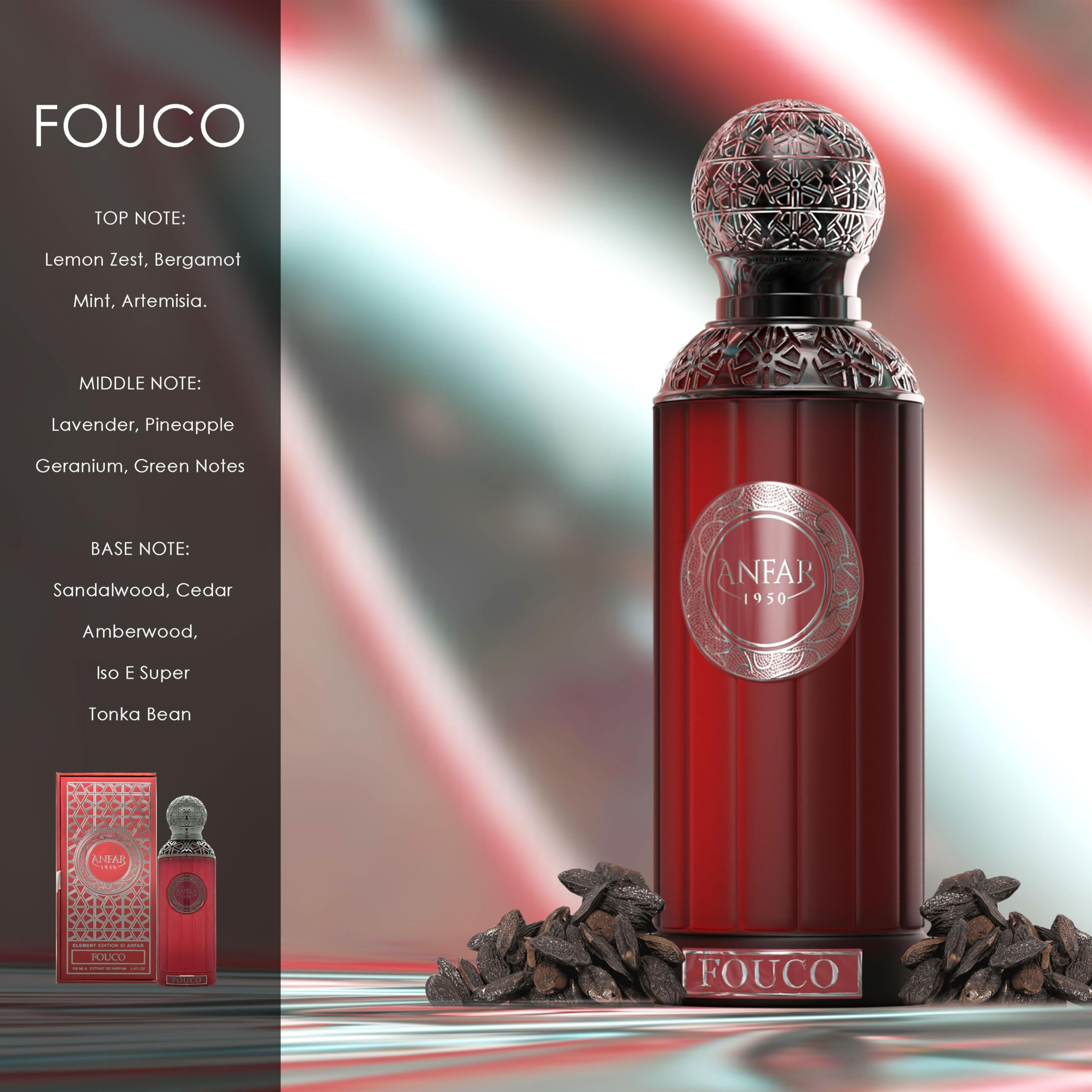 Anfar Fouco For Men - 3.4 Oz Extrait De Parfum Spray