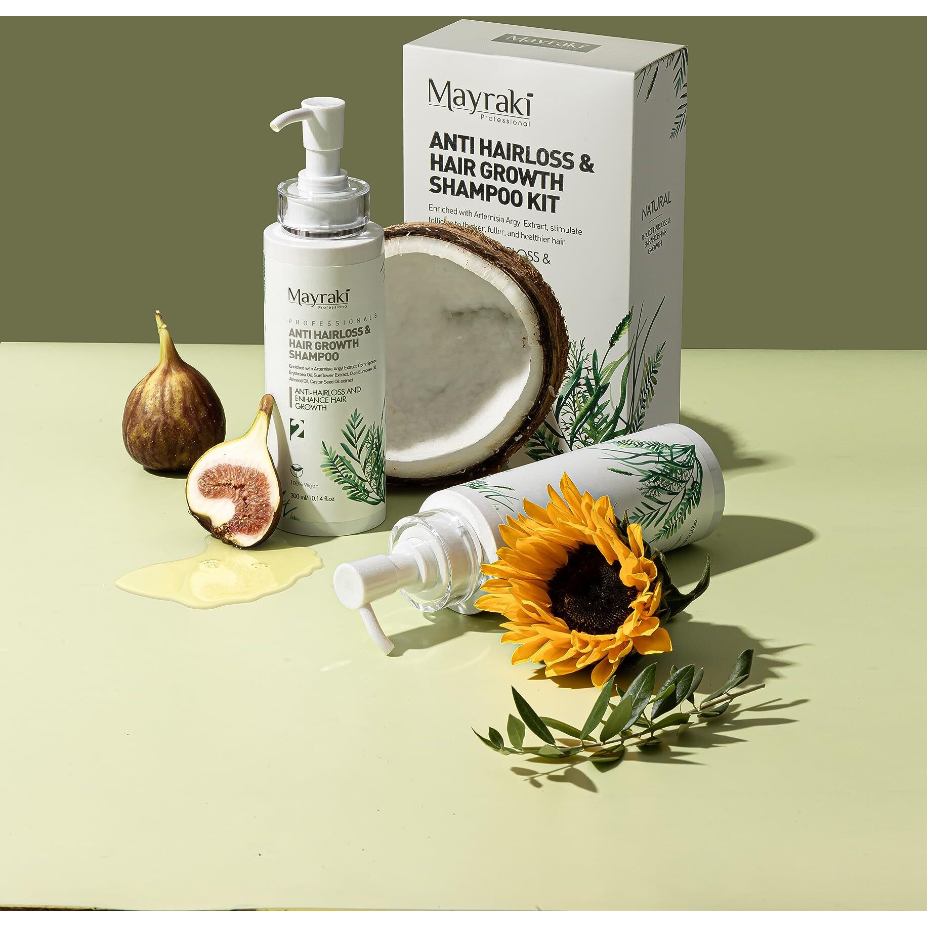 Mayraki Anti Hair Loss & Volumizing Shampoo Kit For Color-Treated Hair |Clarifying Growth Shampoo For Fuller  Thicker Hair | 300 Ml | 10.14 Fl.Oz X2