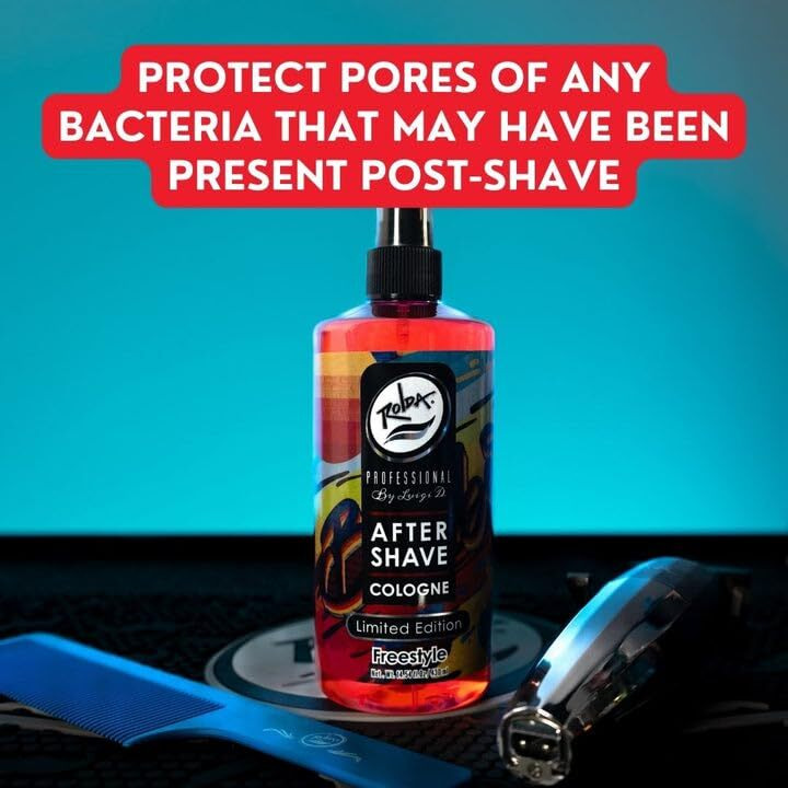 Rolda Freestyle After Shave Tonic Cologne Spray For Men - Post Shave Tonic Calms Irritation  Helps Heal & Clean Shaved Areas  Refreshing Masculine Fragrance (14.54Oz | 430Ml)