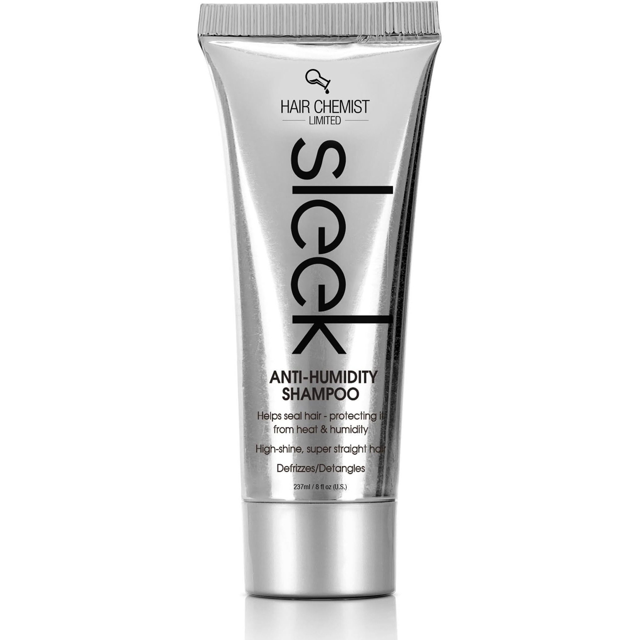 Hair Chemist Sleek Anti Humidity Shampoo 8 Oz. - Frizzy Hair Shampoo For Silky Hair & Super Straight Hair  Anti-Frizz & Smoothing Shampoo