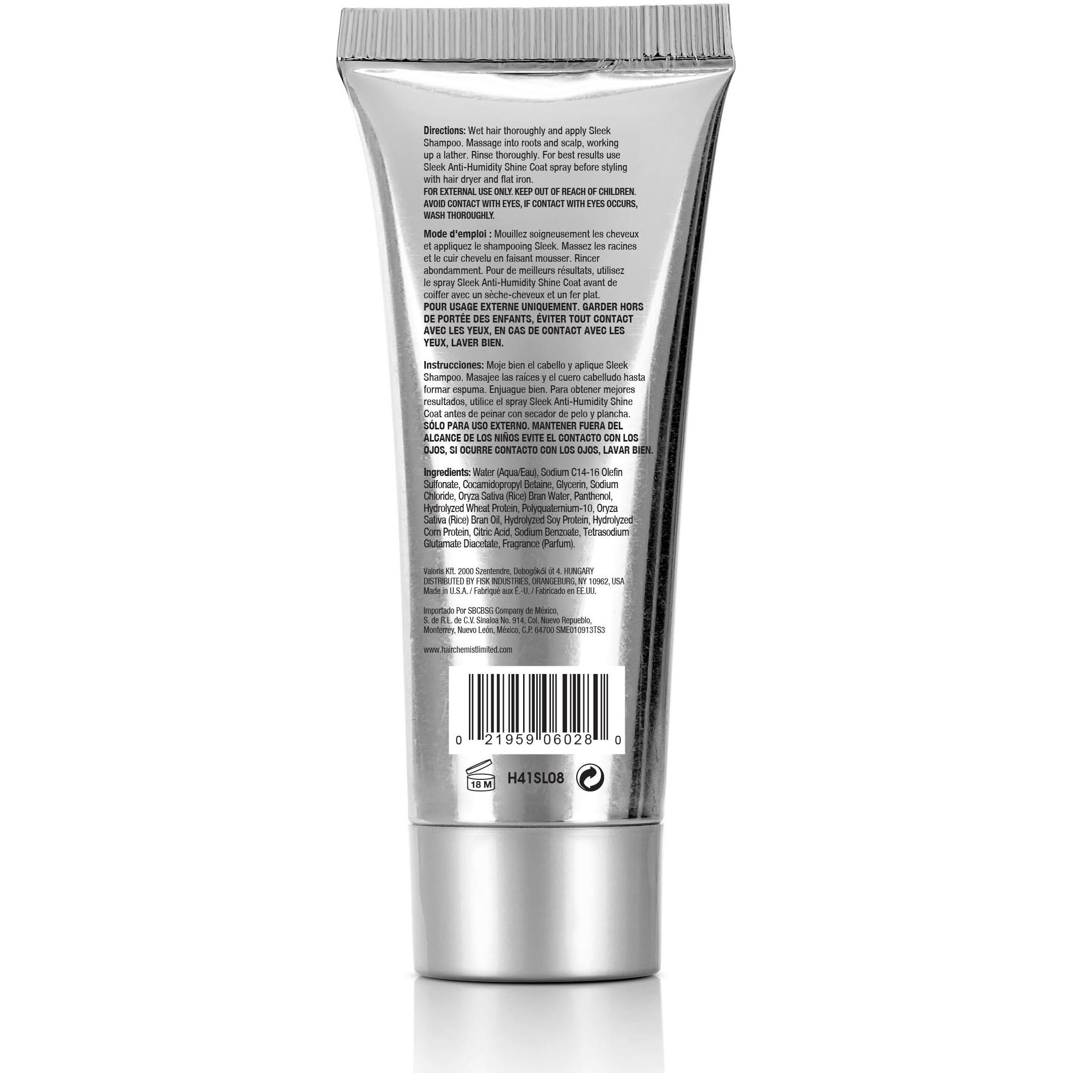 Hair Chemist Sleek Anti Humidity Shampoo 8 Oz. - Frizzy Hair Shampoo For Silky Hair & Super Straight Hair  Anti-Frizz & Smoothing Shampoo