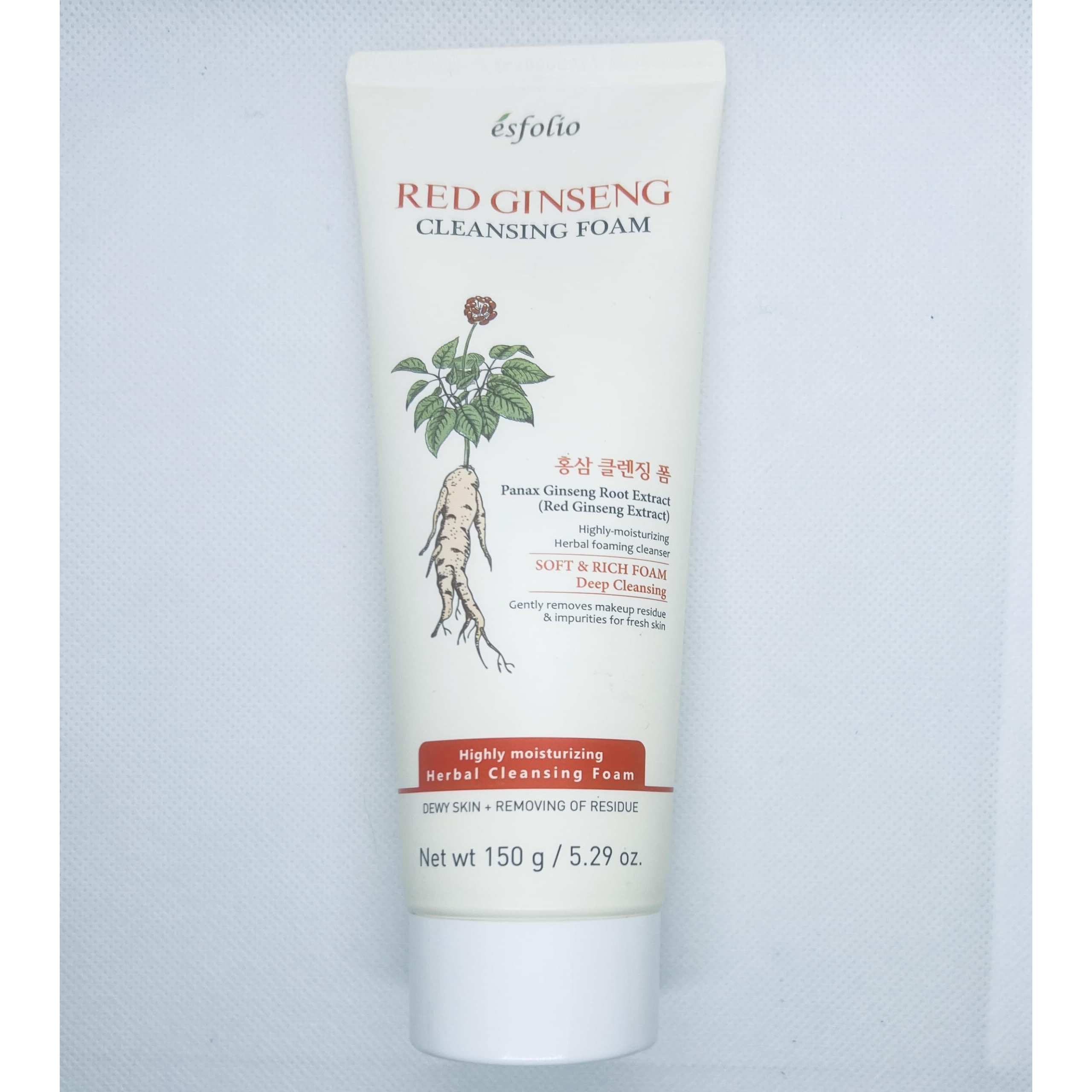 Esfolio Red Ginseng Cleansing Foam  5.29 Fl Oz (Pack Of 1)