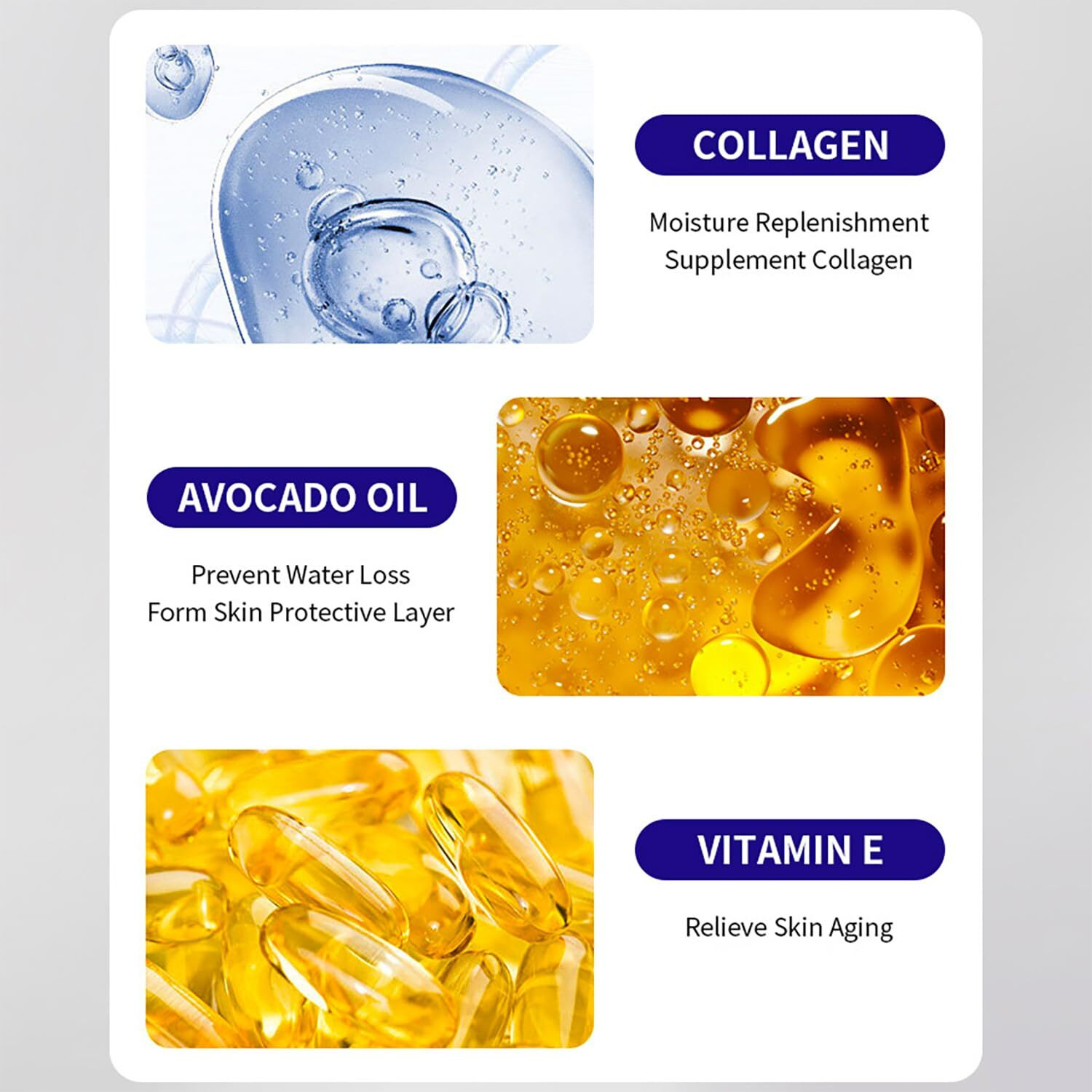 Disaar Beauty Collagen Hand Body Lotion Vitamin E Avocado Oil Deeply Moisturizes Firms Smooth Skin 480G / 16.23Fl.Oz
