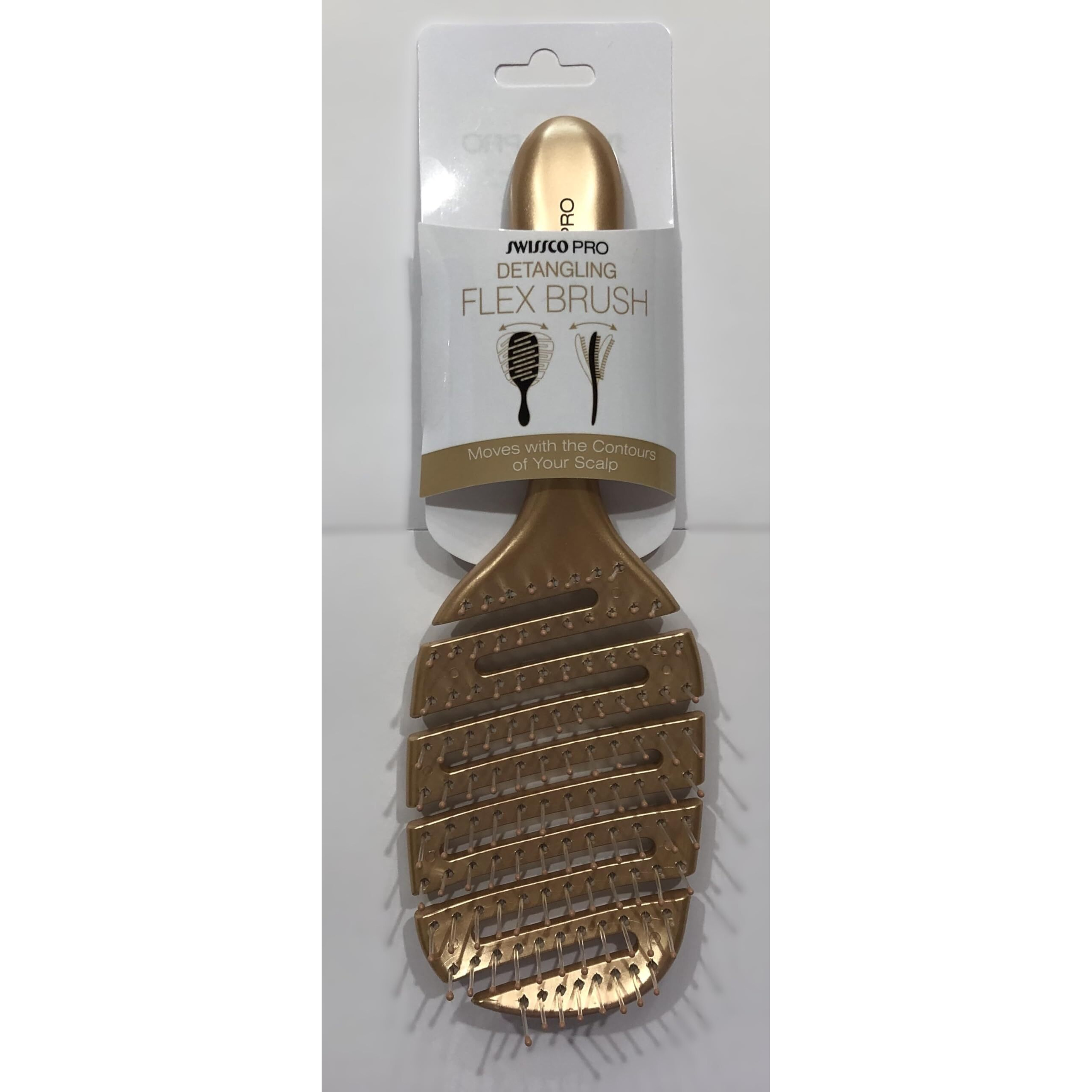 Swissco Pro Detangling Flex Brush (Gold)