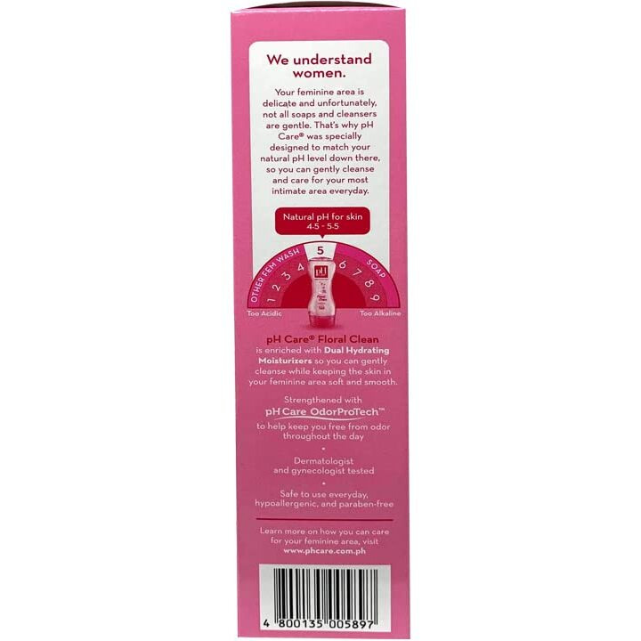 Ph Care Daily Feminine Wash Floral Clean For Fragrant Care W/ Dual Hydrating Moisturizers 150Ml