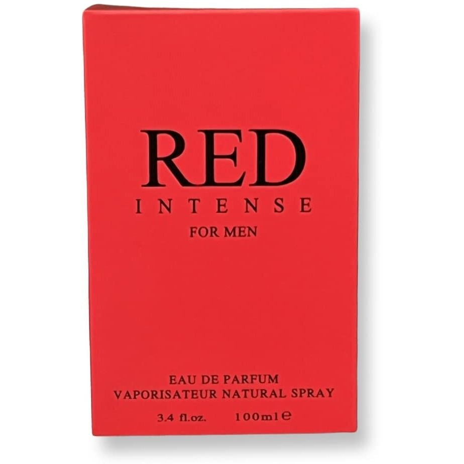 United Scents Red Intense Eau De Parfum For Men 3.4 Fl Oz | Top Notes Cranberry  Grapefruit  Italian Lemon