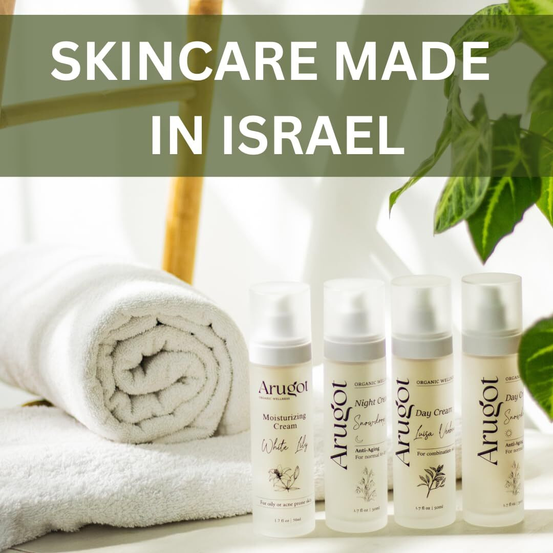 Arugot Luisa Verbena Organic Verbena Day Cream  Skin Moisturizer For Face & Neck  Made In Israel  1.7 Ounces