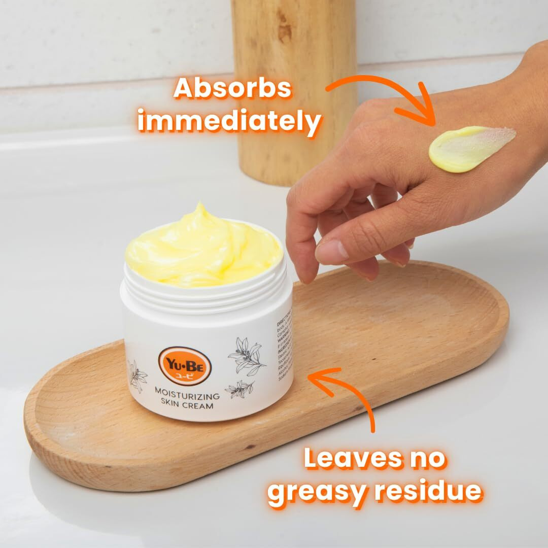 Yu-Be Moisturizing Skin Cream 4.4 Fl. Oz. Jar I Deeply Hydrating Non-Greasy Moisturizer For Dry Skin I Soothing Camphor Calms  Cools  & Relieves Skin I Vitamins Nourish  Repair & Rejuvenate
