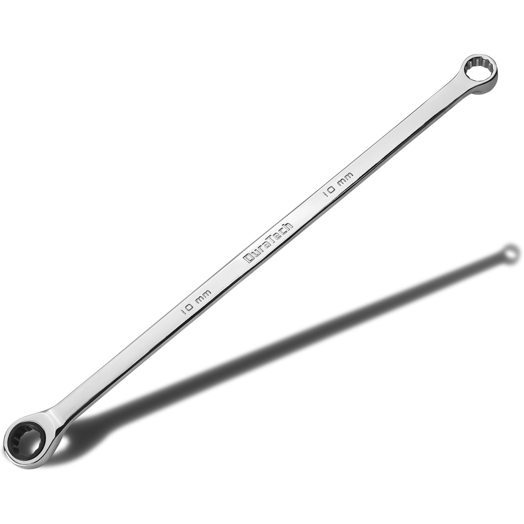 Duratech 10Mm Extra Long Ratcheting Wrench  Metric  Cr-V Steel