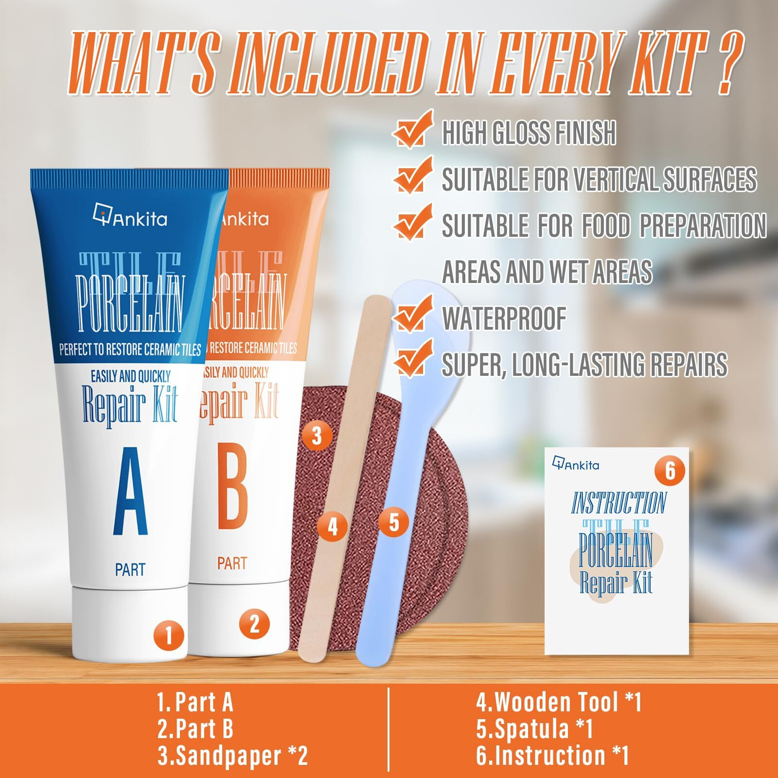 Porcelain Repair Kit White  High-Gloss Chipped Sink & Tile Repair Kit To Quickly Fix Sinks Chips And Tile Cracks With High Bond Strength  Porcelain Sink Repair Kit For Tub  Tile  Sink And Toilet