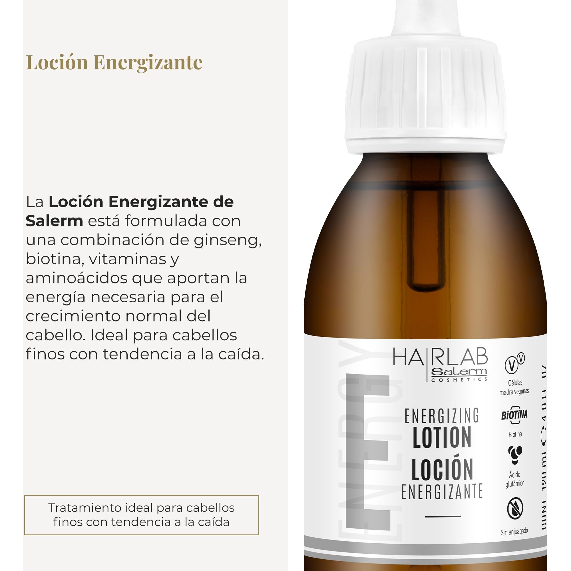 Salerm Cosmetics Hairlab Energizing Lotion 4.0 Fl.Oz  Clear