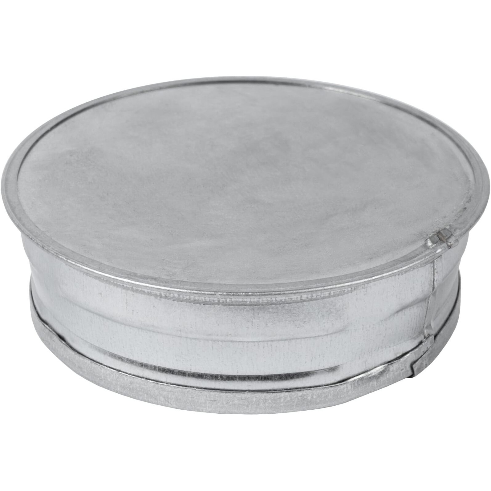 3"" Inch Metal Tee Cap - Round Vent Cover - Galvanized Steel - Indoor And Outdoor Pipe Cover - Dryer Vent Cover - Dryer Duct End Cap - 3In Metal End Cap - Metal Plug 3Inch - Round Metal Duct Cap