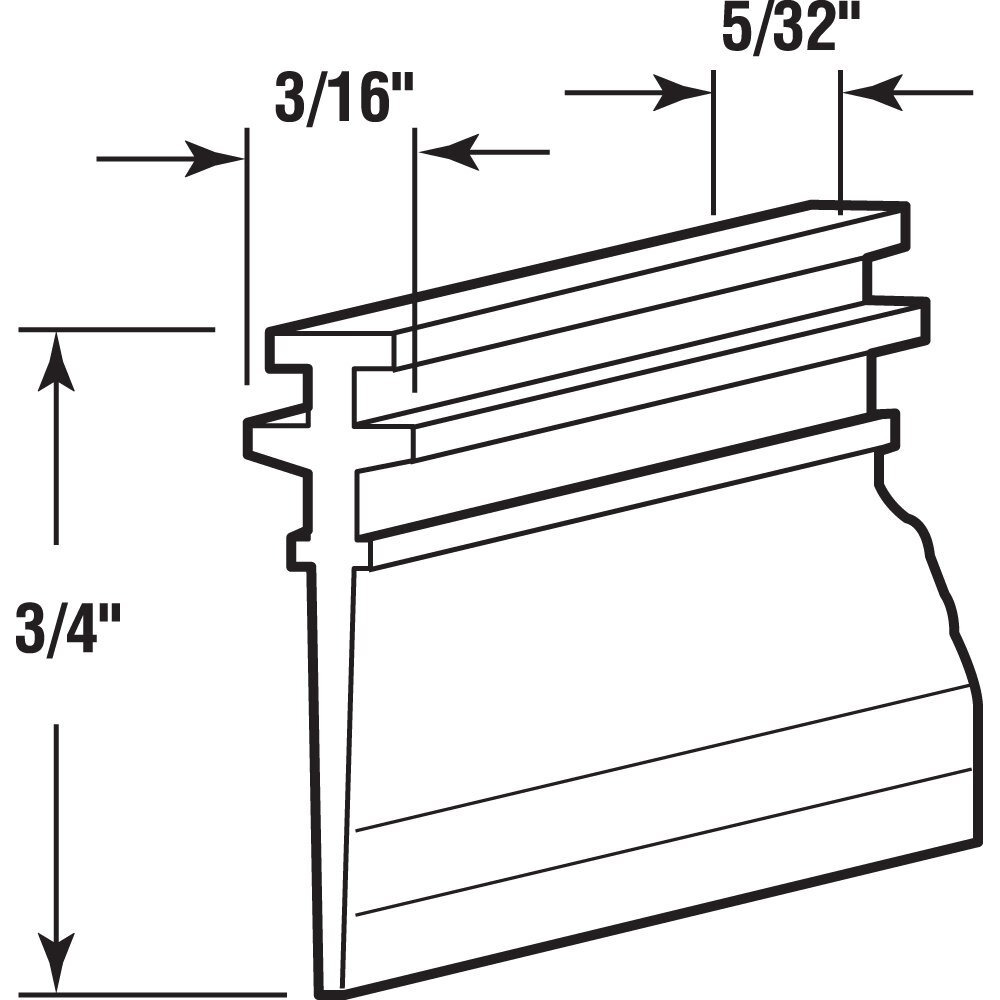 Prime-Line M 6228 Shower Door Bottom Sweep  36 In. Length X 5/32 In. Wide  Vinyl  Clear (Single Pack)