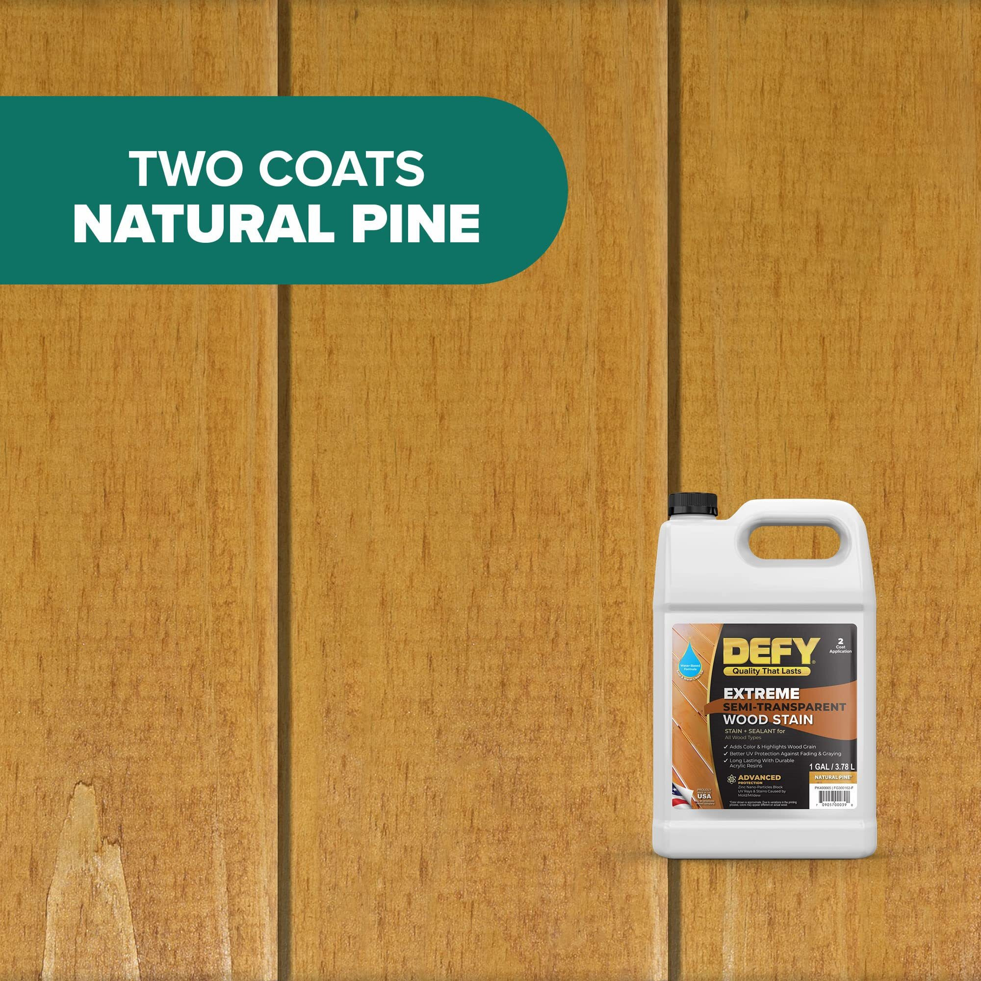 Defy Extreme Wood Stain Natural Pine 1-Gallon