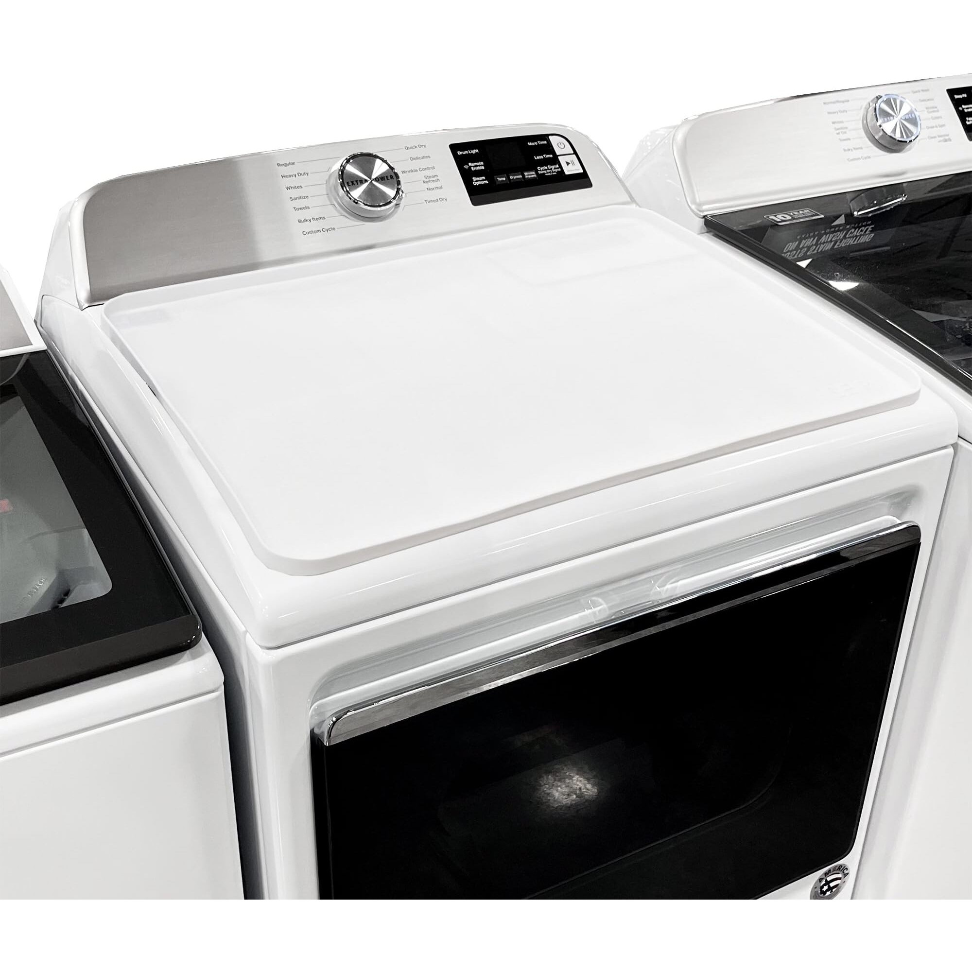 Seiri 1Pcs Washer And Dryer Covers For The Top  26"" X 18"" Silicone Dryer Top Protector Mat Non-Slip Waterproof Washing Machine Cover Protector Top Load For Laundry & Kitchen (White)