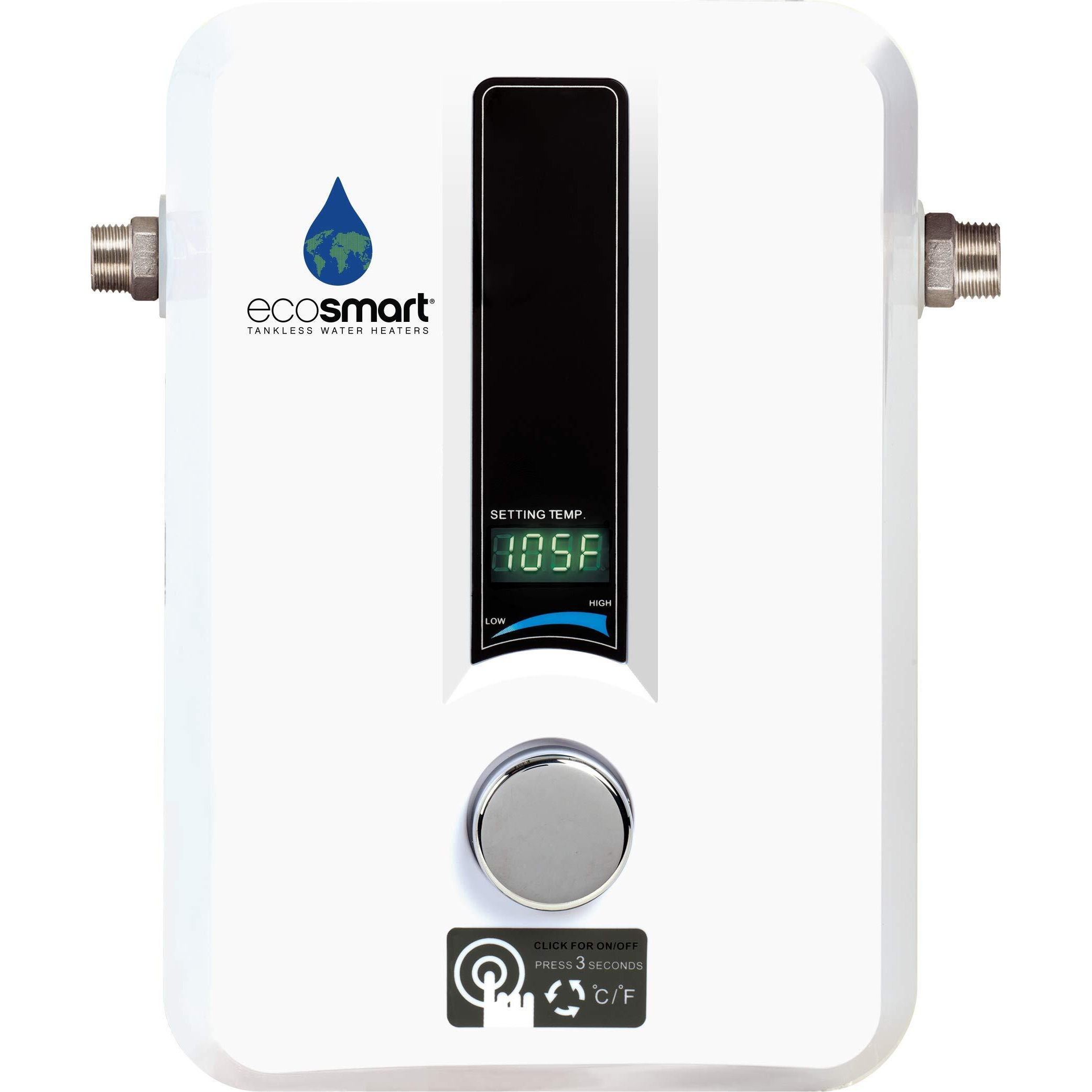 Ecosmart Eco 8 Tankless Water Heater  Electric  8-Kw - Quantity 1  12 X 8 X 4