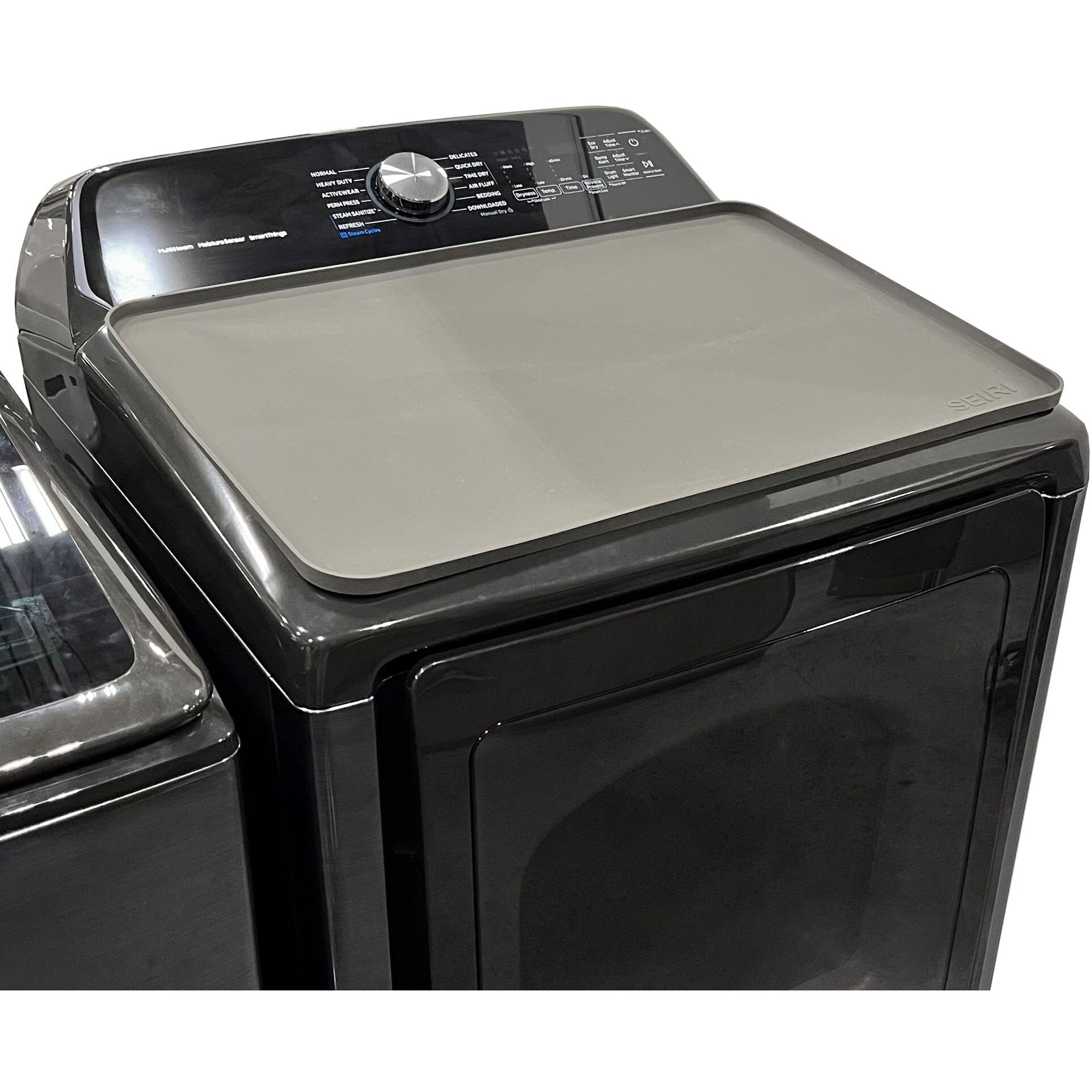 Seiri 2Pcs Washer And Dryer Covers For The Top  26"" X 18"" Silicone Dryer Top Protector Mat Non-Slip Waterproof Washing Machine Cover Protector Top Load For Laundry & Kitchen (Dark Gray)