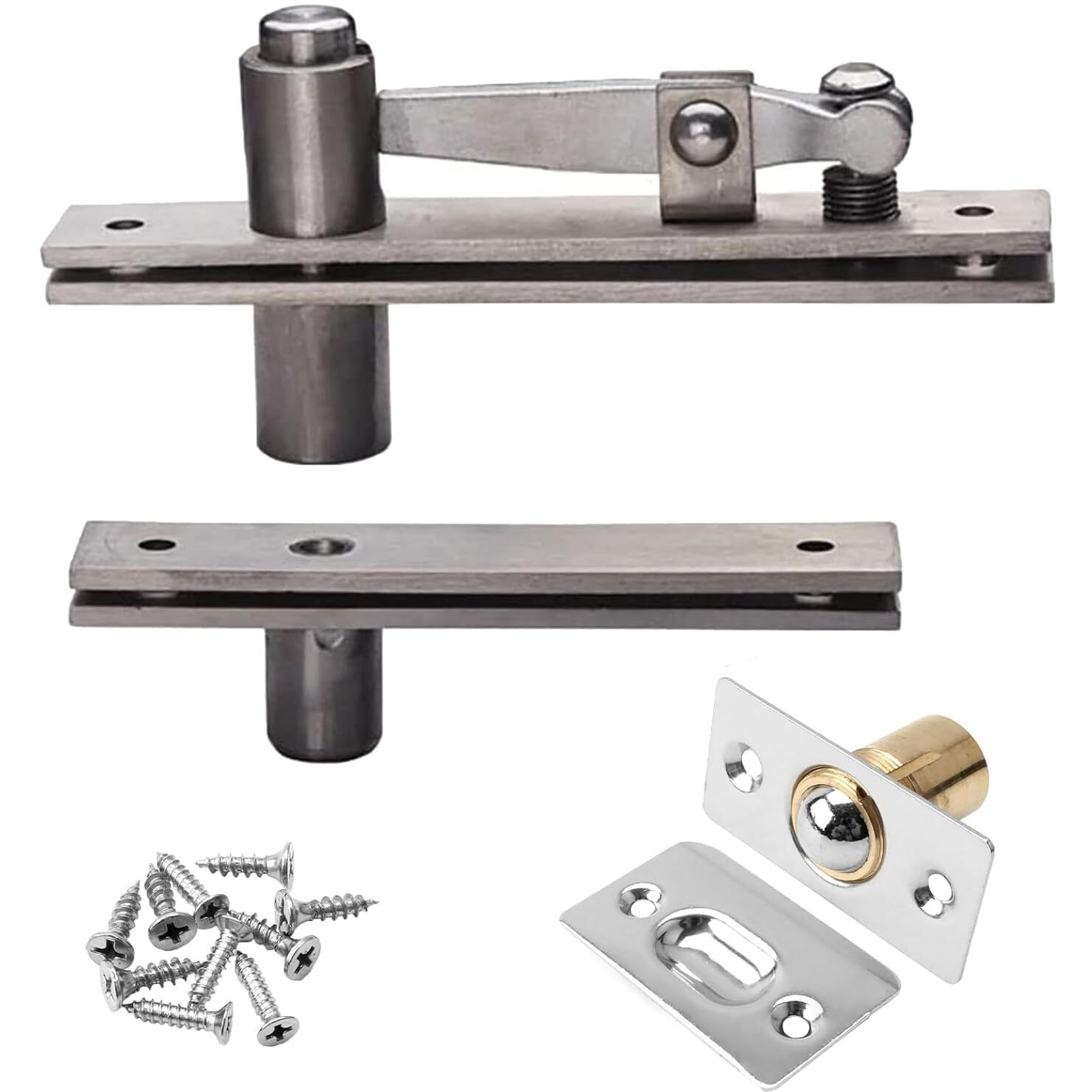 Tambee Pivot Door Hinge Hidden Door Hinges For Secret Door 304 Stainless Steel Hidden Bookcase Hinges With Door Ball Catch