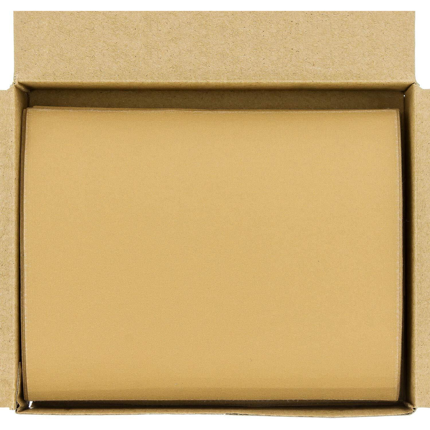 Dura-Gold Premium 1/4 Sheet Gold Sandpaper Sheets  320 Grit (Box Of 25) - 4.5"" X 5.5"" Size Hook & Loop Backing  Wood Furniture Woodworking  Auto Paint - For Palm Sanders  Clip-On  Hand Sanding Blocks