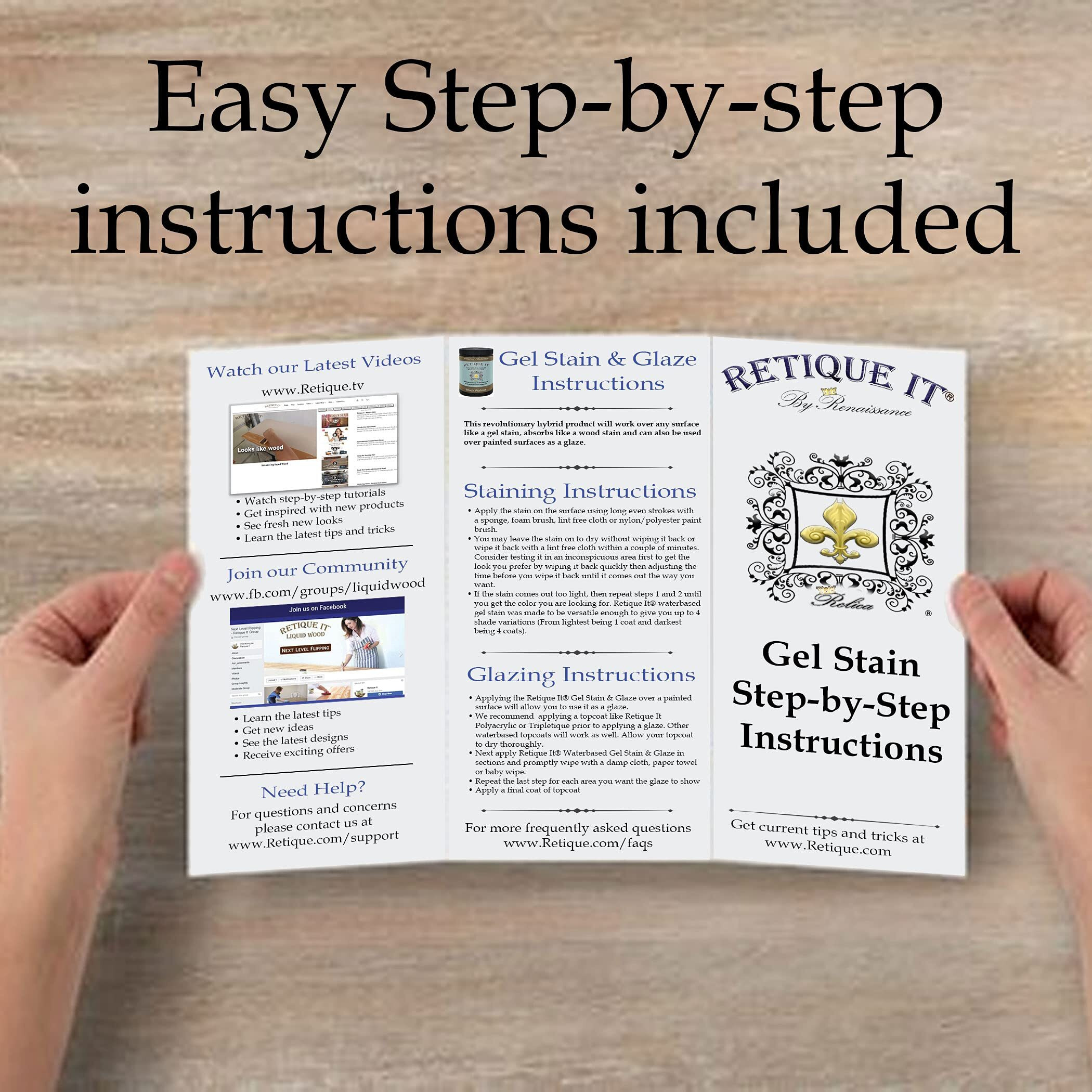 Water-Based Gel Stains By Retique It (32Oz Stain  50 Weathered Wood)