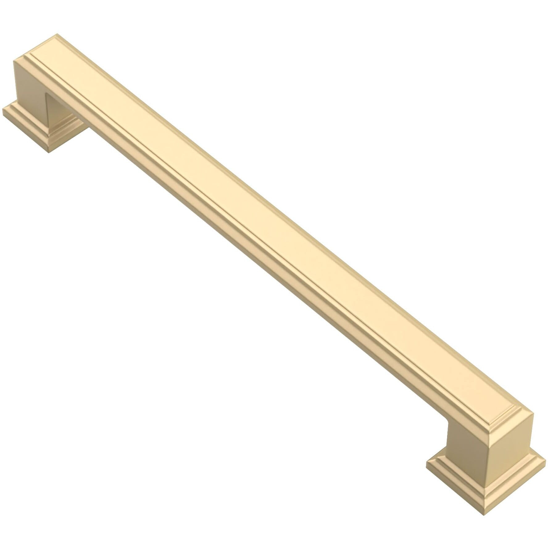 Alzassbg 6 Pack Matt Gold Cabinet Pulls  6-1/4 Inch(160Mm) Hole Center Cabinet Handles Kitchen Pulls For Cabinets And Drawer Al3071Mgp