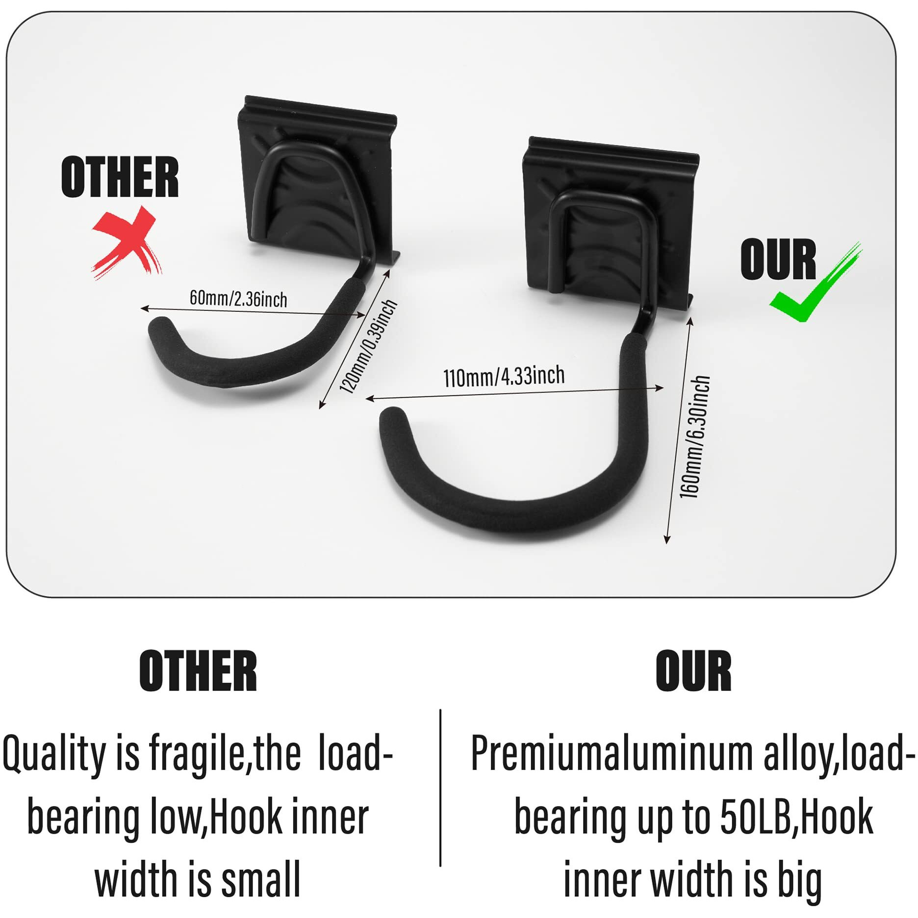 Sinoer Bike Wall Mount  Bicycle Wall Bracket For 6 Bike+6 Helmets  Bike Racks For Garage/Home  Vertical Cycling Hanger  Holder For Road Bicycles - 4 Rails