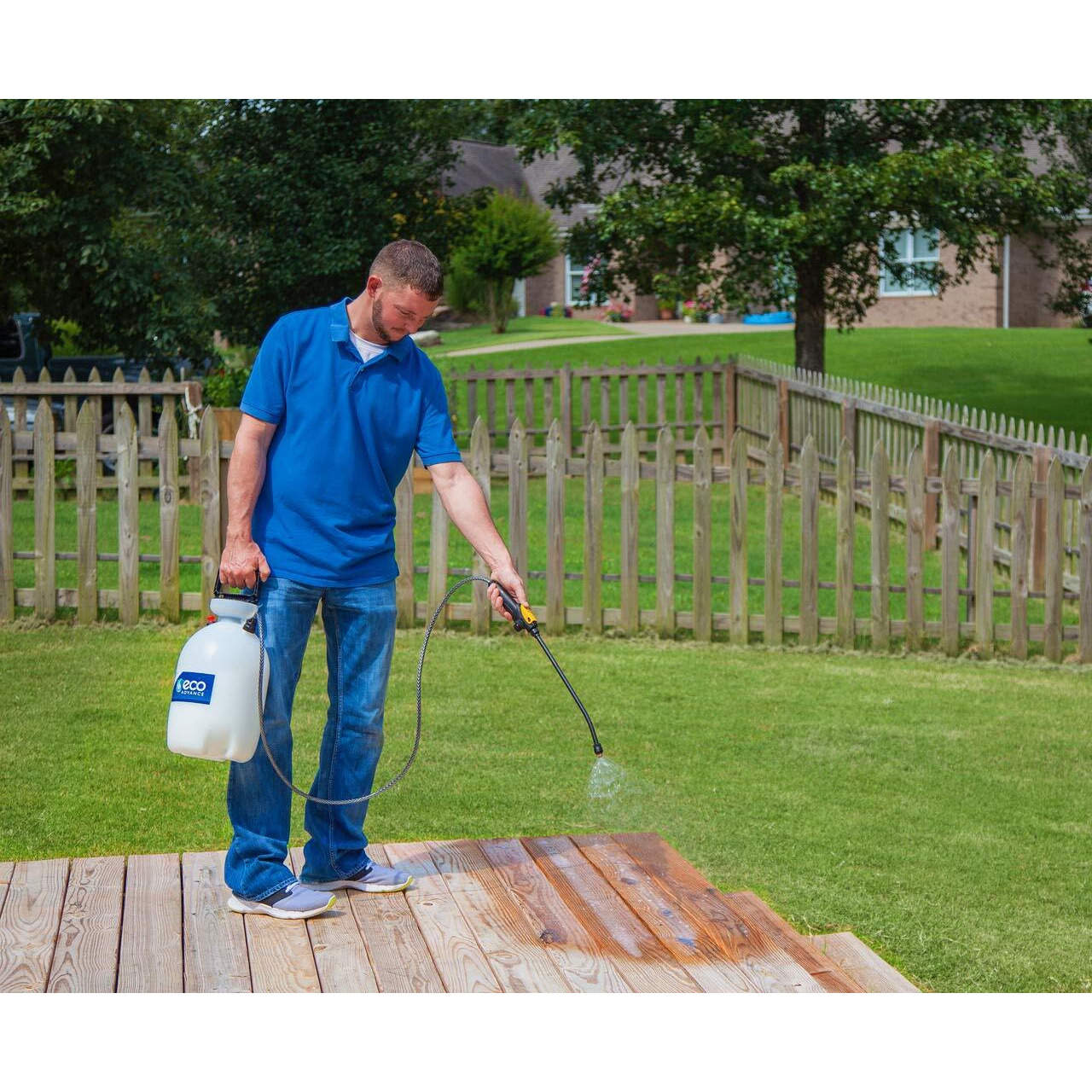 Eco Advance Exterior Wood Siloxane Odorless Spray-On Application Waterproofer Water Repellent  Safe For Use Around Plants  Pets  And People  Concentrate  16 Oz  Makes 1 Gallon
