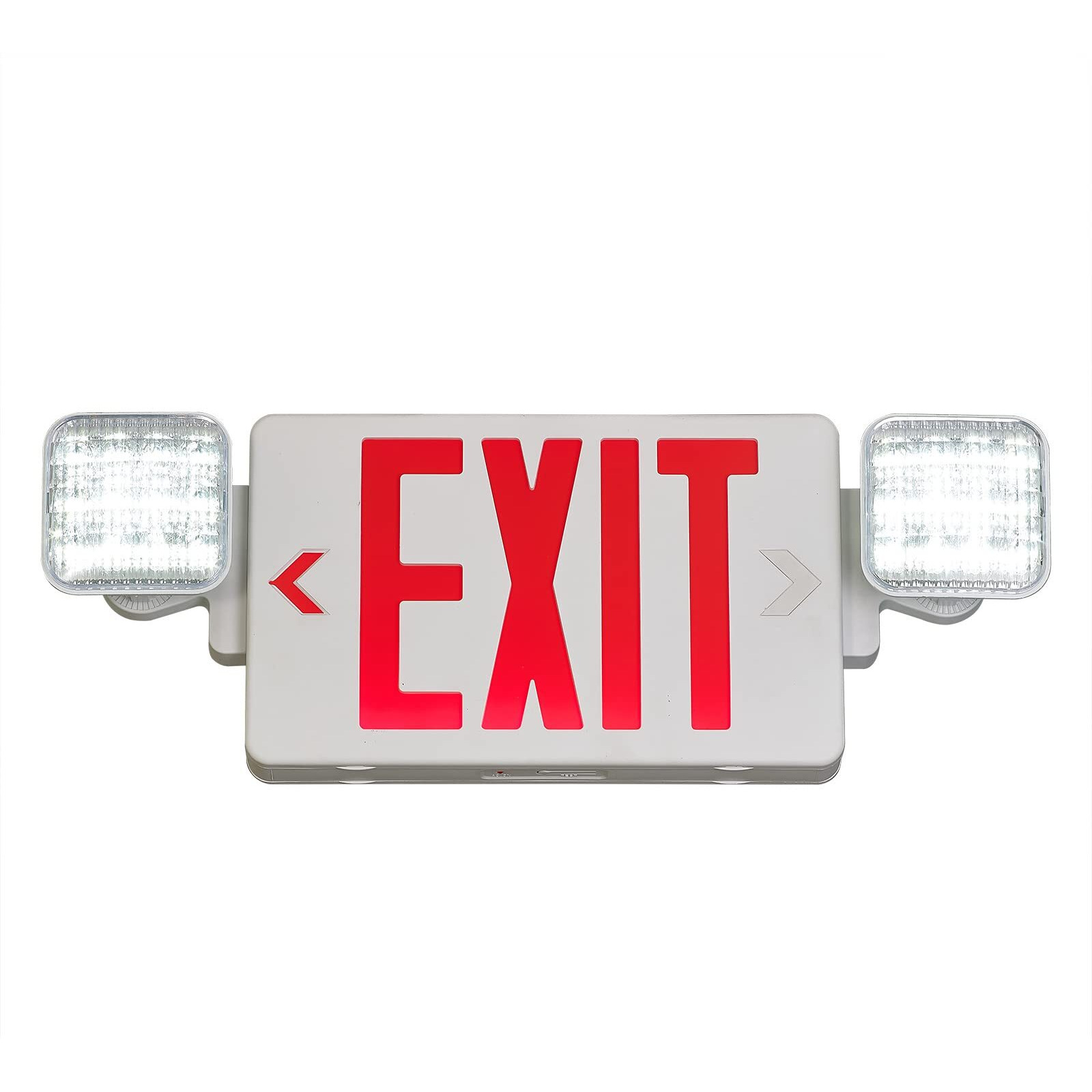 Tanlux Red Exit Sign With Emergency Lights  Led Emergency Exit Light With Battery Backup  Ul Listed  Ac 120/277V  Commercial Emergency Lights Combo For Business - 1 Pack
