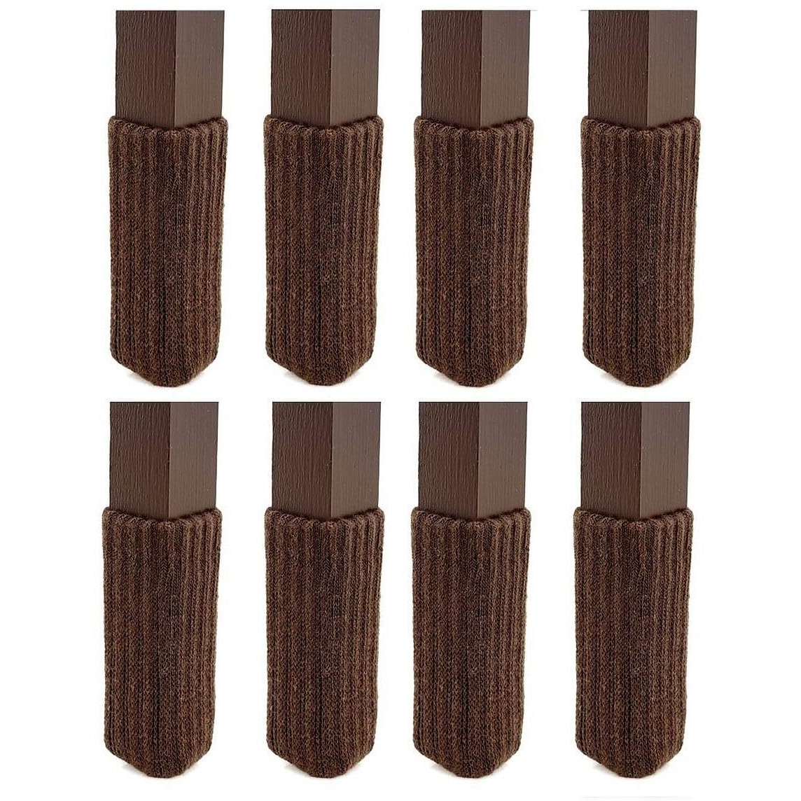 The Original Furniture Sock. Medium/Brown-Nancyprotectz Patented With Grips/Furniture Chair Leg Hardwood Floor Protectors.