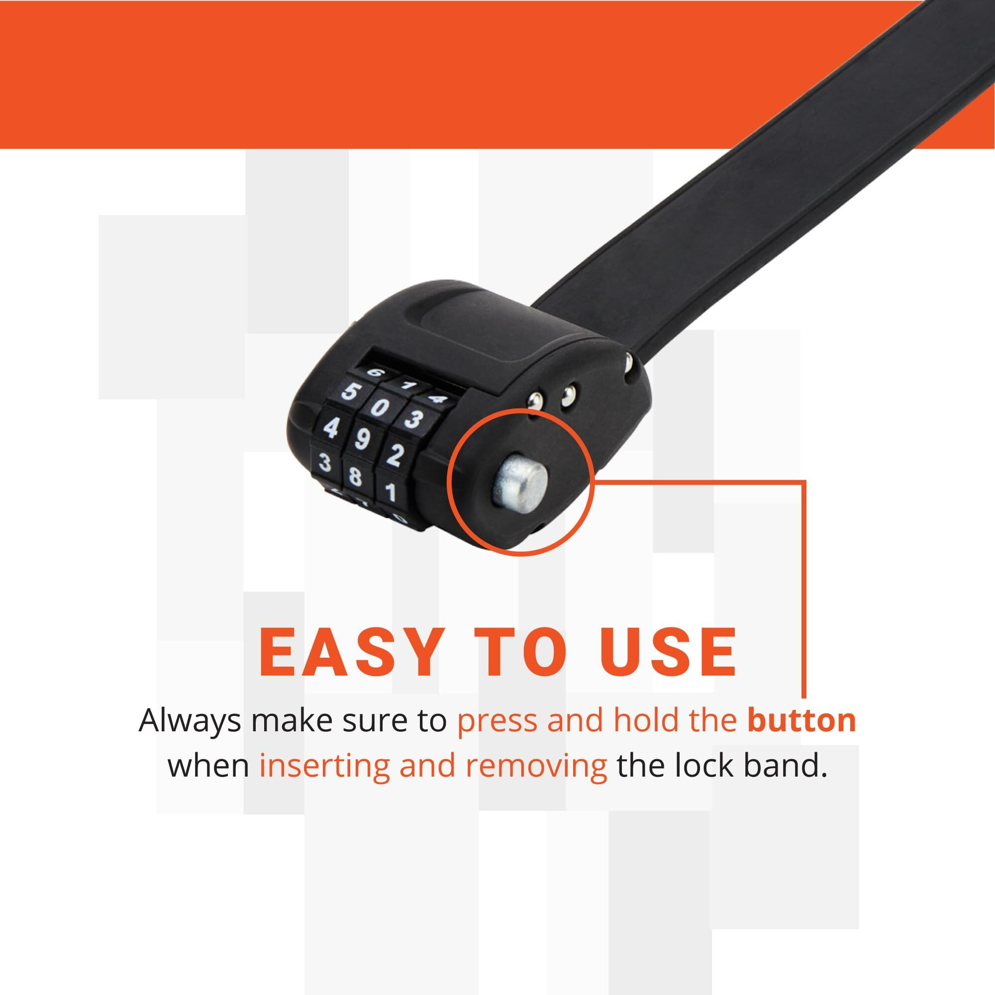 Ottolock Combination Cable Bike Lock | Lightweight & Compact | Theft Deterrent For Quick Stops | Cycling  E-Mobility  & Outdoor Gear (Otto Orange  60 Inch)