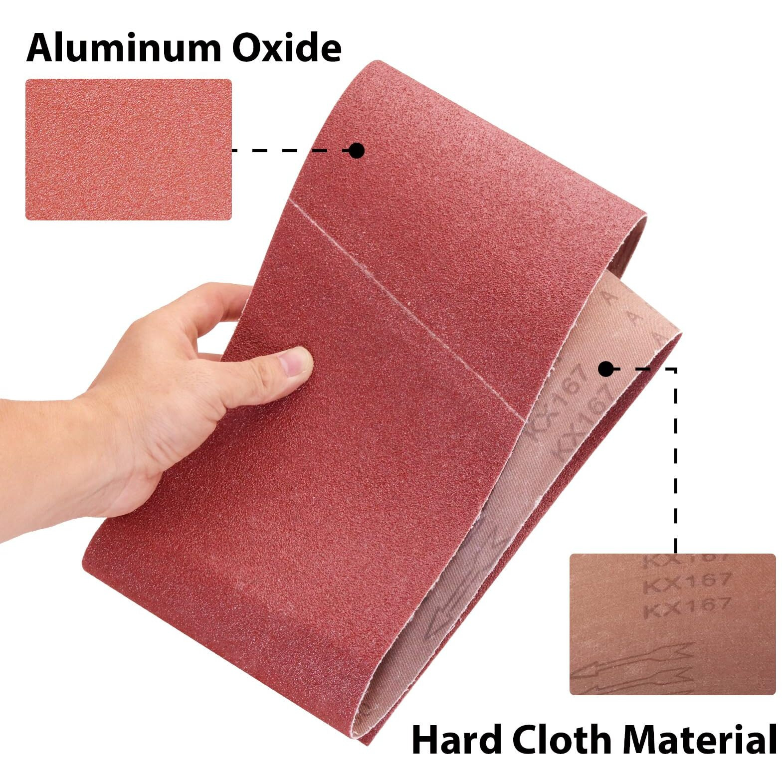 6 X 48 Sanding Belts  80 Grit 6X48 Inch Sanding Belt For Belt Sander  6X48 Aluminum Oxide Belt Sander Sanding Belts For Woodworking  6 Pack(6X48In  80 Grit)