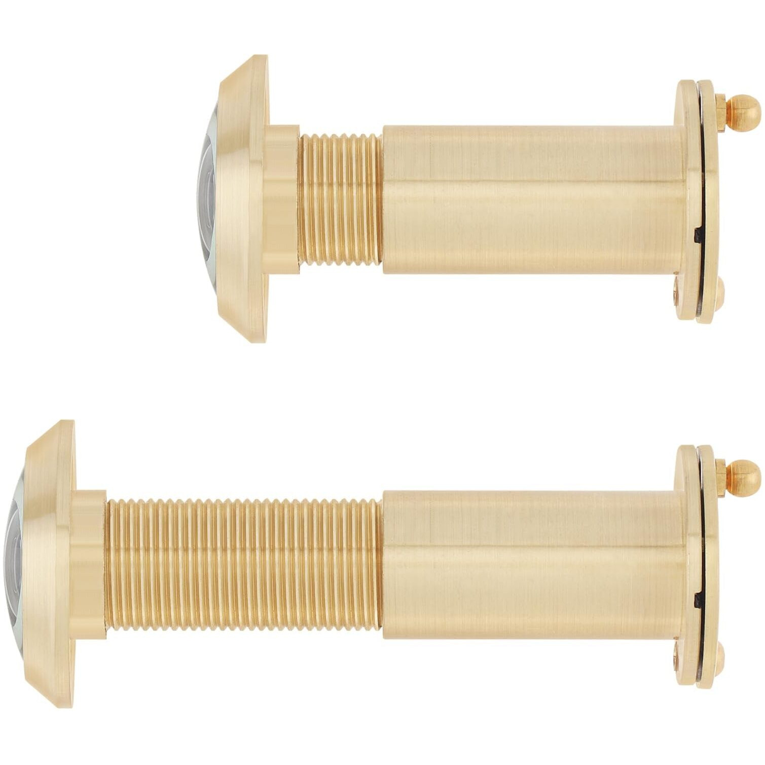 Hojlkld Door Viewer Peephole Solid Brass 200 Degree Peephole With 16 Mm Drill Bit For 1-1/2"" To 2-3/8"" Doors 5/8 Inch Pipe Diameter Viewer With Privacy Cover (Satin Gold)