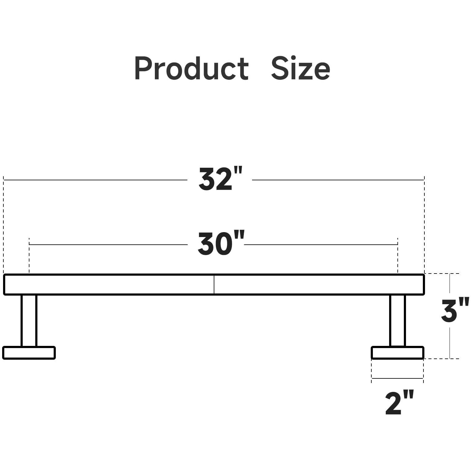 Ushower Brushed Gold Bath Towel Bar  30-Inch Towel Racks For Bathroom Wall-Mounted  Sus304 Stainless Steel Towel Rod (Total Length 32-Inch)