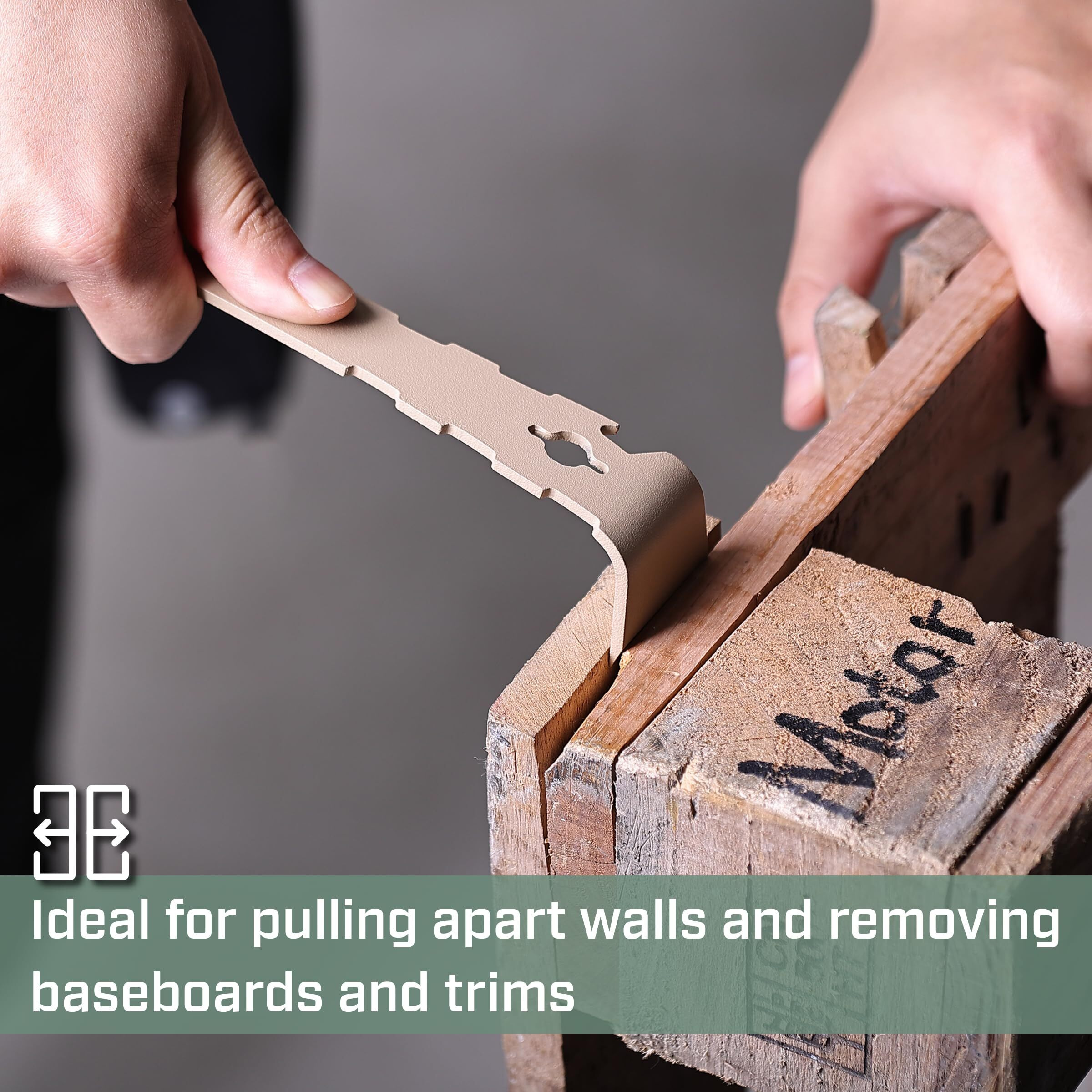 Bates- Pry Bar Scraper  9.5-Inch  Carbon Steel  Pry Tool  Scrape And Pry Bar  Metal Pry Tool  Flat Pry Bar  Prybar  Pry Bars  Trim Puller Tool For Baseboard  Flat Bar Pry Bar  Pry Bar Tool