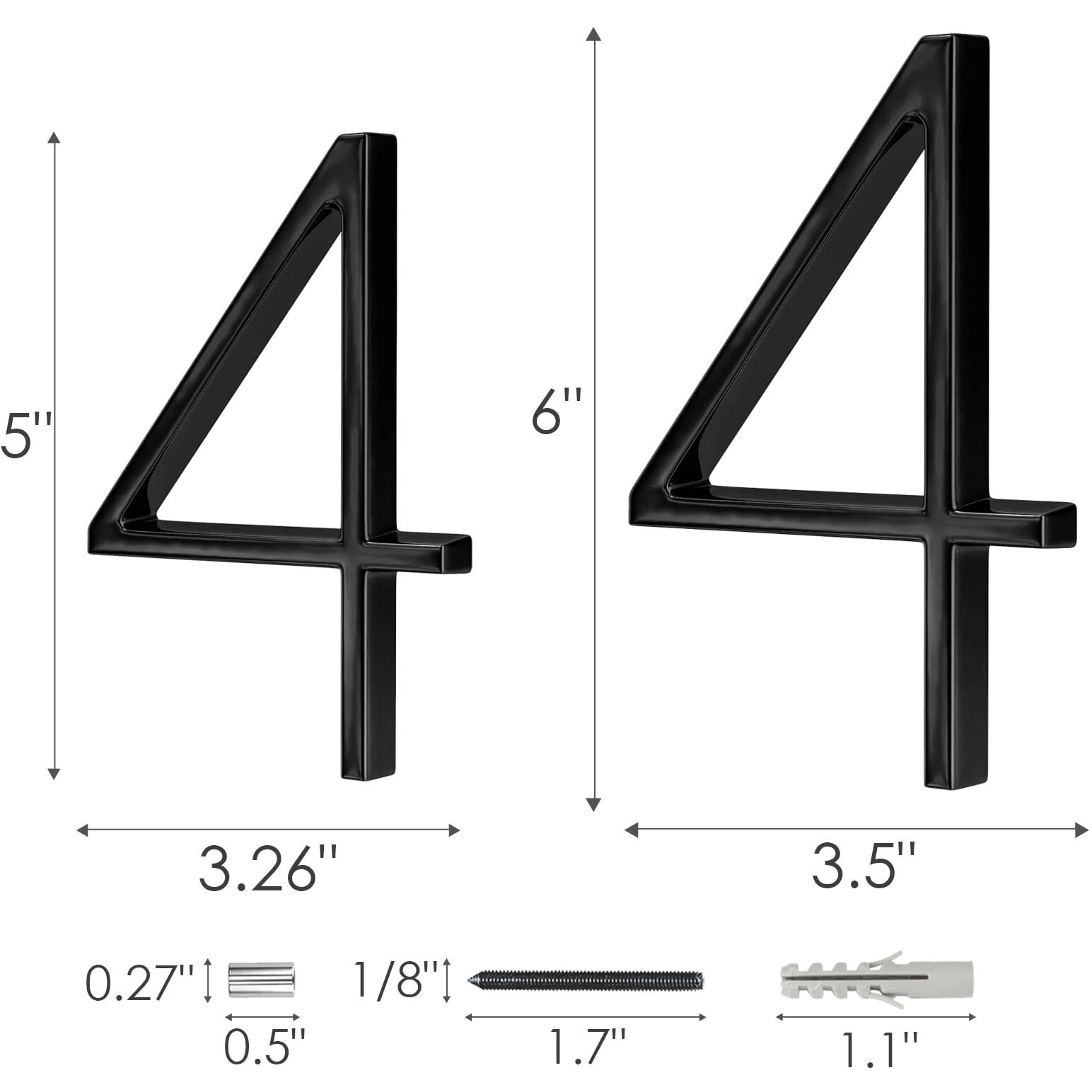 6 Inch Stainless Steel Floating House Number  Metal Modern House Numbers  For Outdoor Mailbox Yard Home Wall Doorgarage Gate With Nail Kit  Coated Black  911 Visibility Signage