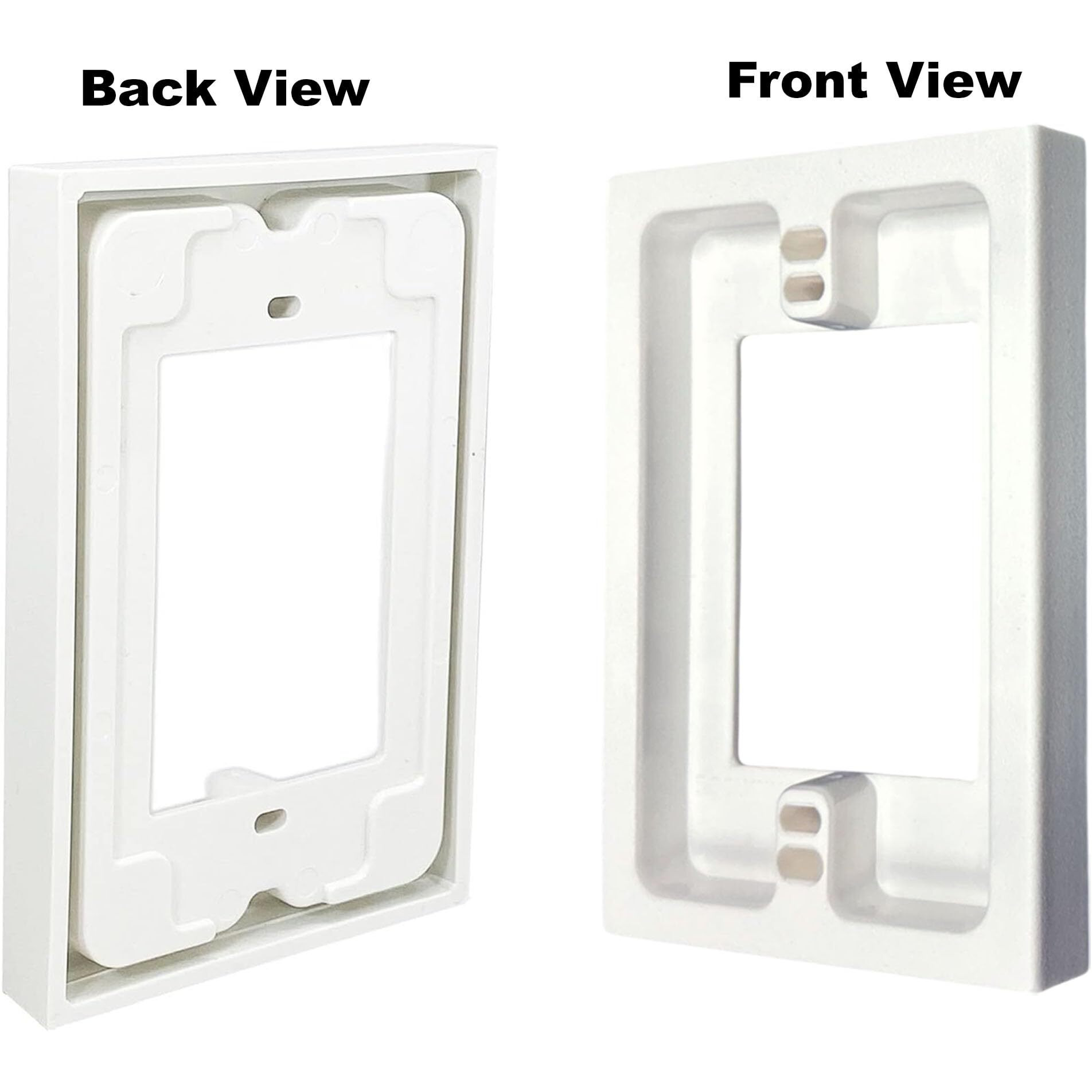 Imbaprice Imba-Bes1-5 (5-Pack) 1-Gang Non-Metallic Shallow Surface Box 5/8-Inches Extender  White