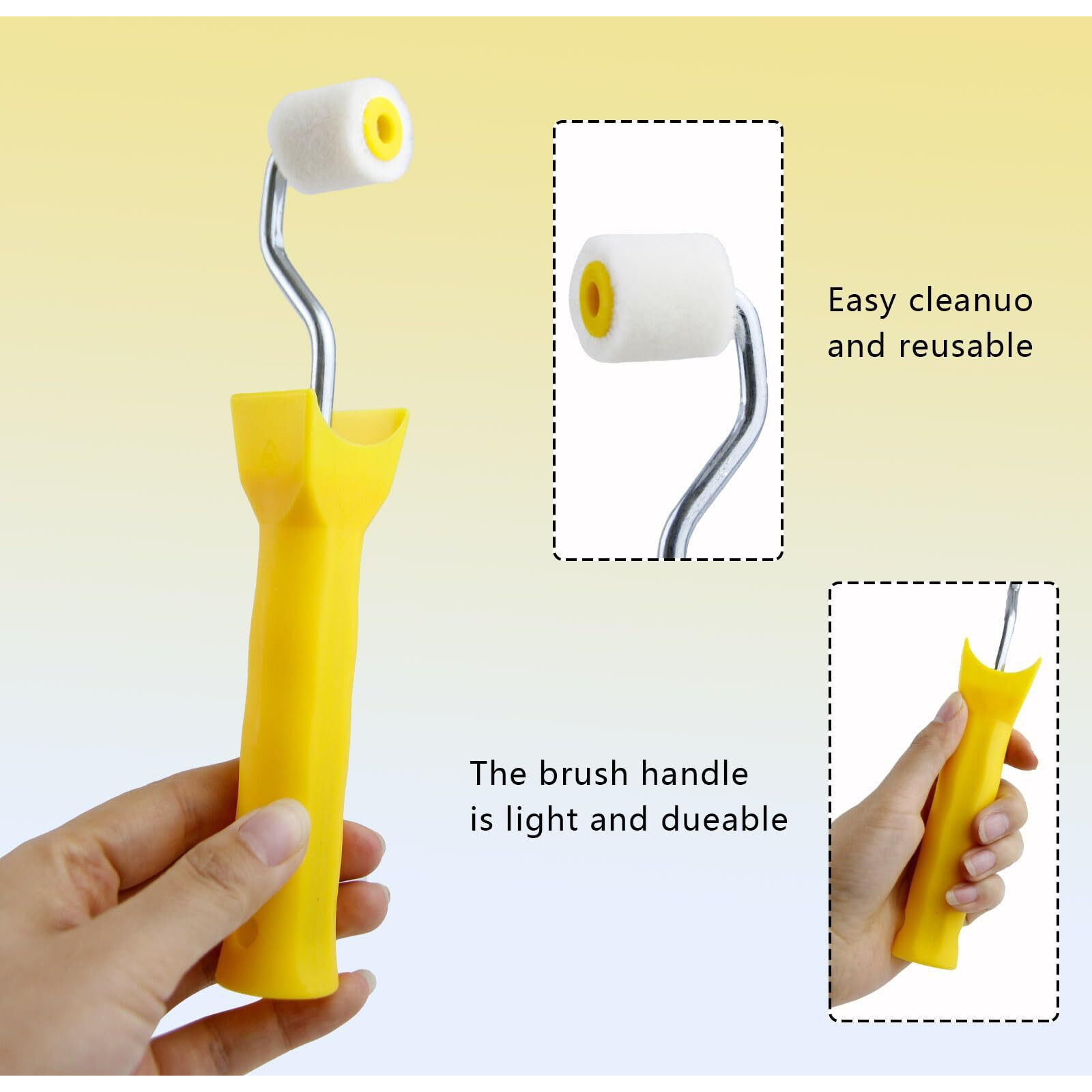 2 Pcs Foam Paint Roller Mini Paint Rollers For Touch Up Trim Edge Or Corner Extra Small Paint Wool Brushes Tiny Painting Tool For Professional Painting Results 1 Inch Roller