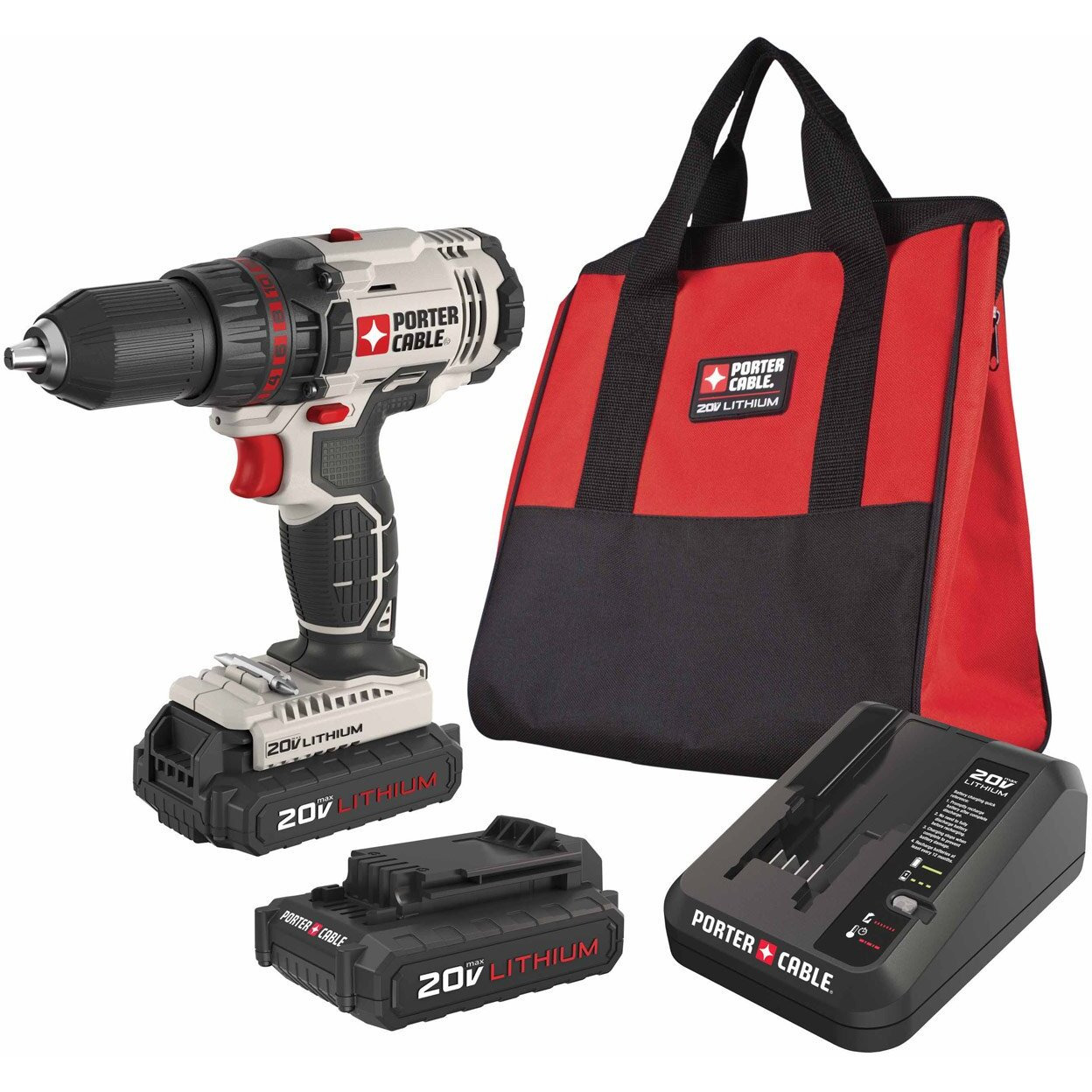 Porter-Cable 20V Max* Cordless Drill/Driver  1/2-Inch  Tool Only (Pcc601Lb)