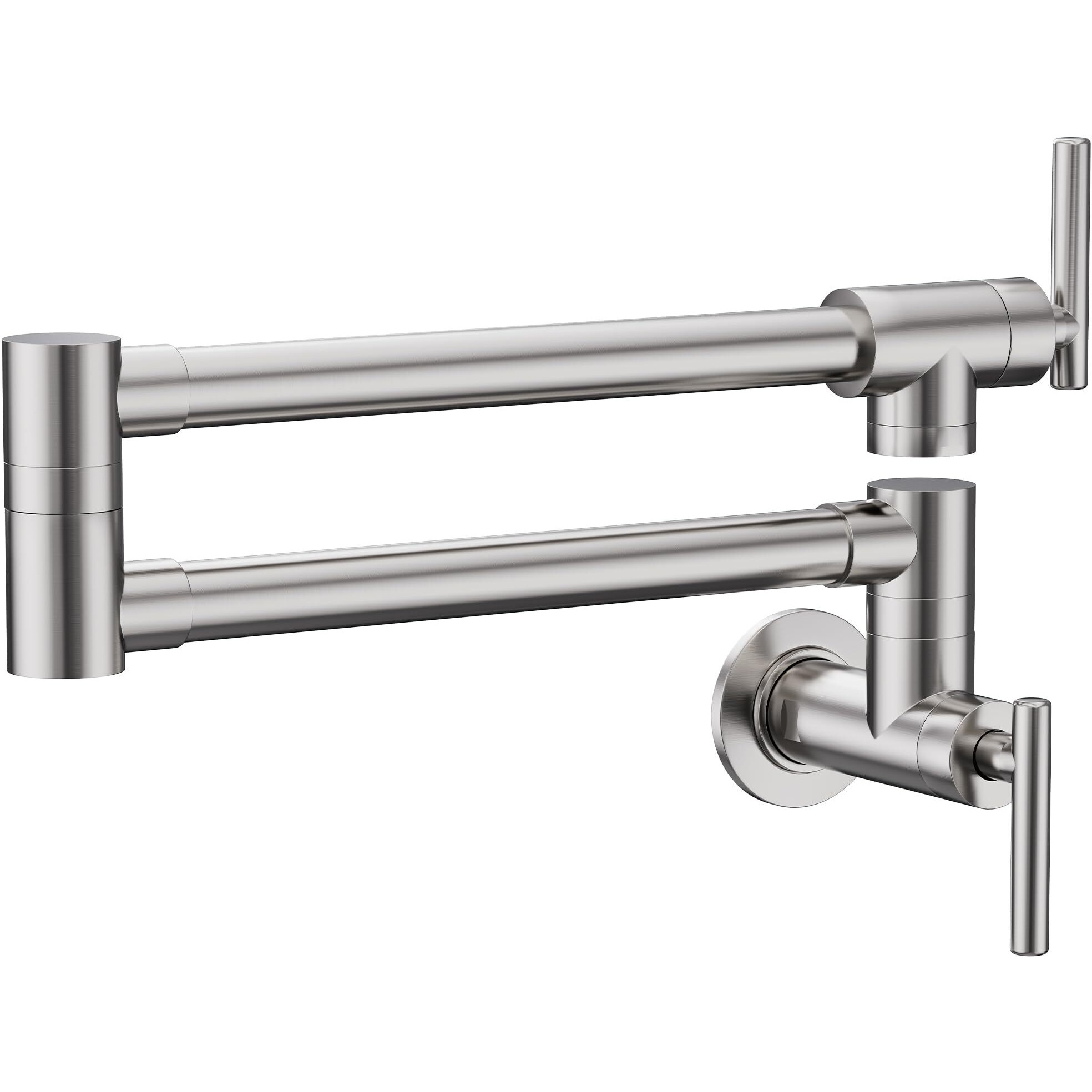 Cenosa Pot Filler Faucet Brushed Nickel Commercial Wall Mount Stove Faucet Lead-Free Wall Mount Pot Filler Facuet