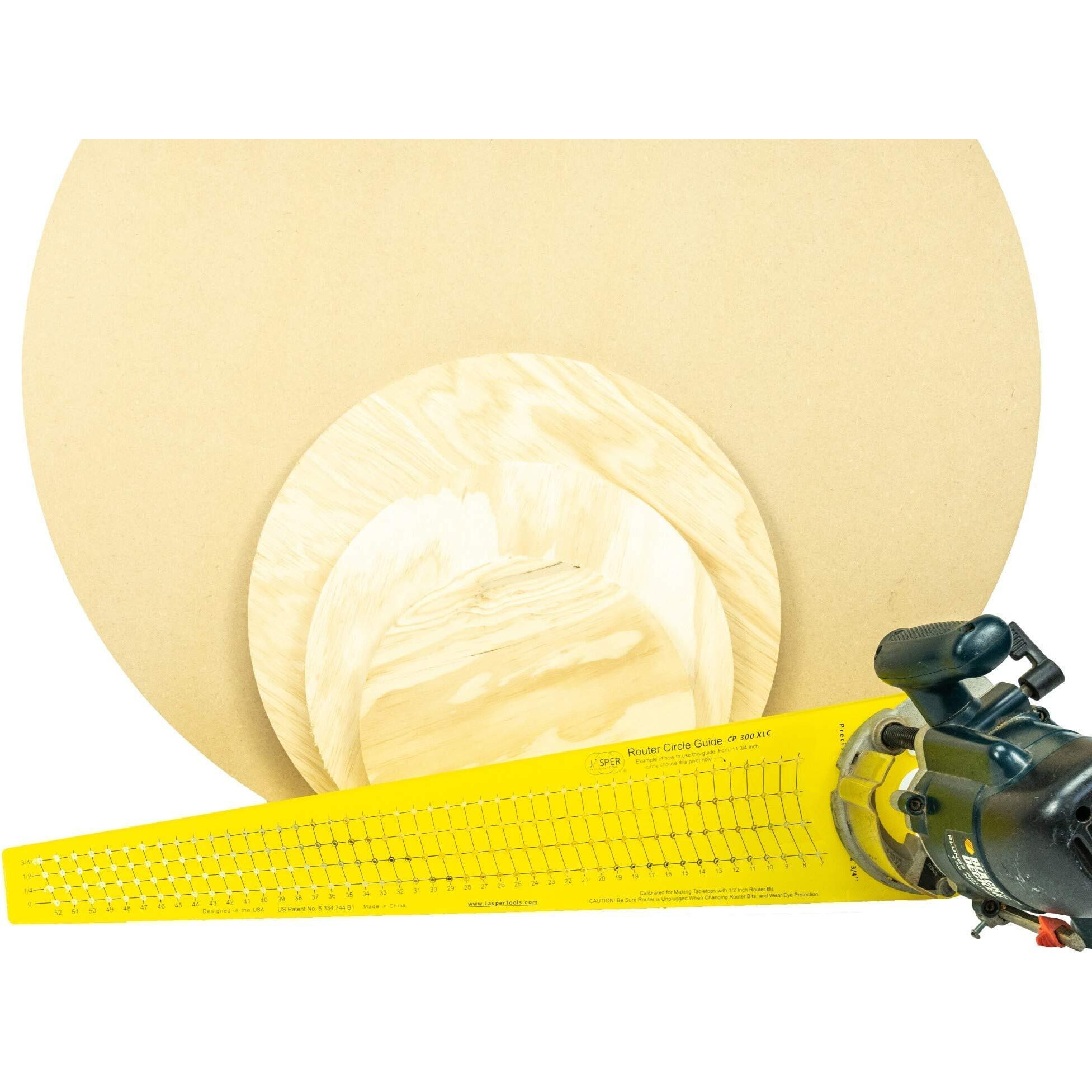 Jasper 300 Xlc Circle Cutter Router Jig - Router Circle Cutting Jig Cuts Perfect Circles From 7  To 52   D - Circle Guide Kit Tool Includes Centering Disc & Pivot Pins - Fits Most Popular Routers