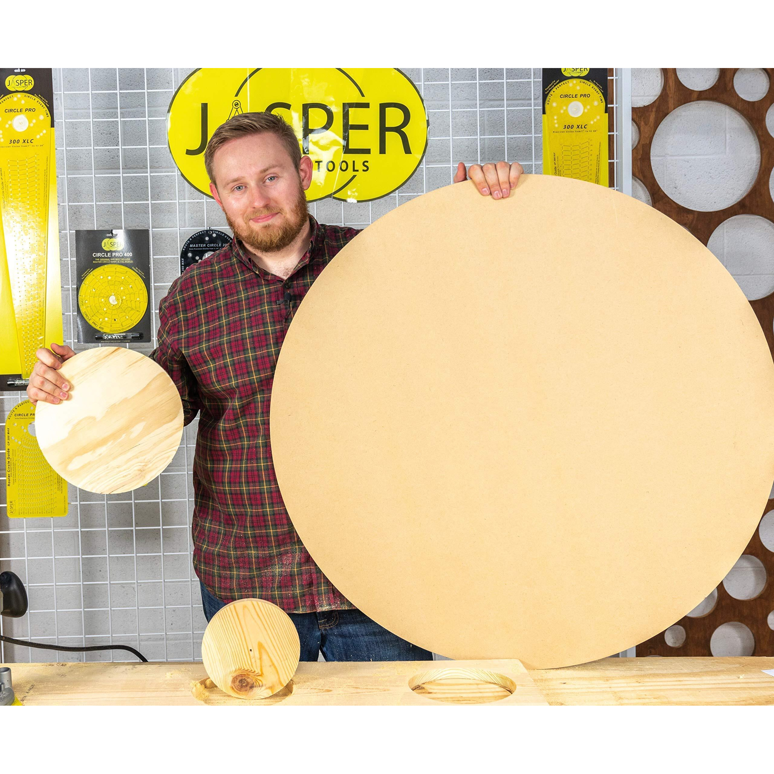Jasper 300 Xlc Circle Cutter Router Jig - Router Circle Cutting Jig Cuts Perfect Circles From 7  To 52   D - Circle Guide Kit Tool Includes Centering Disc & Pivot Pins - Fits Most Popular Routers