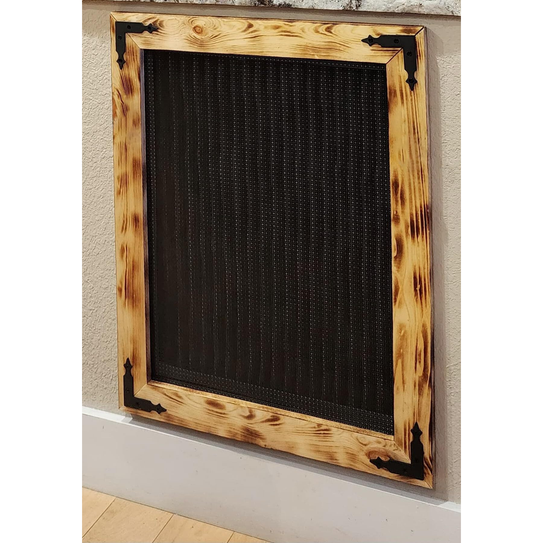 Foxwake Barn Door Decorative Corner Bracket  3.5 In Matte Black Rustic L Brackets Sliding Door Hardware Decorator For Farmhouse Mirrorsframe Gardengate Garage(4 Pcs With Screw)