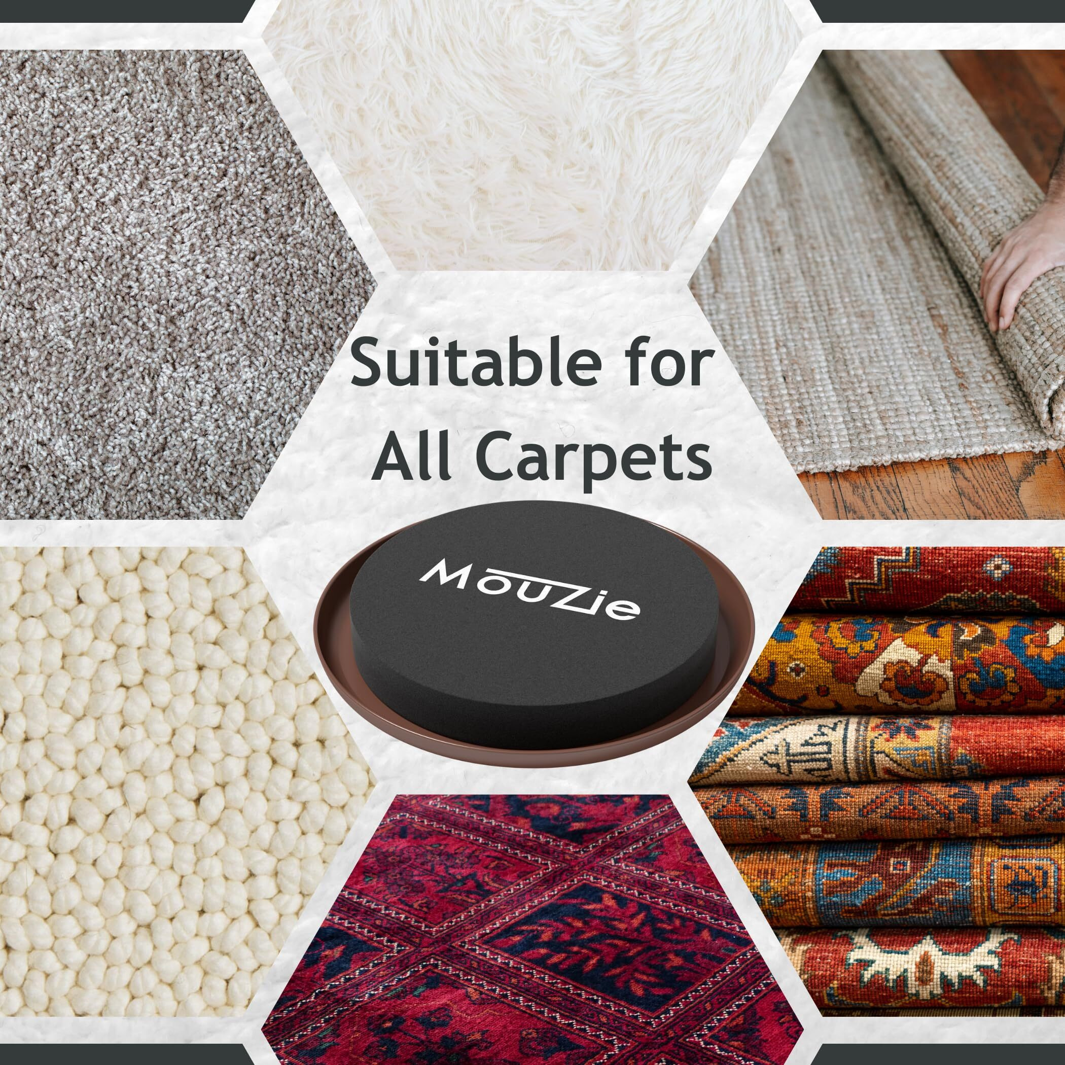 8 Brown 3 1/2 Inch Reusable Heavy-Duty Mover Large Appliance And Furniture Sliders Coasters Super Movers Tool Pads For Easy Moving Over Carpets And Carpeted Floors No Lifter Included