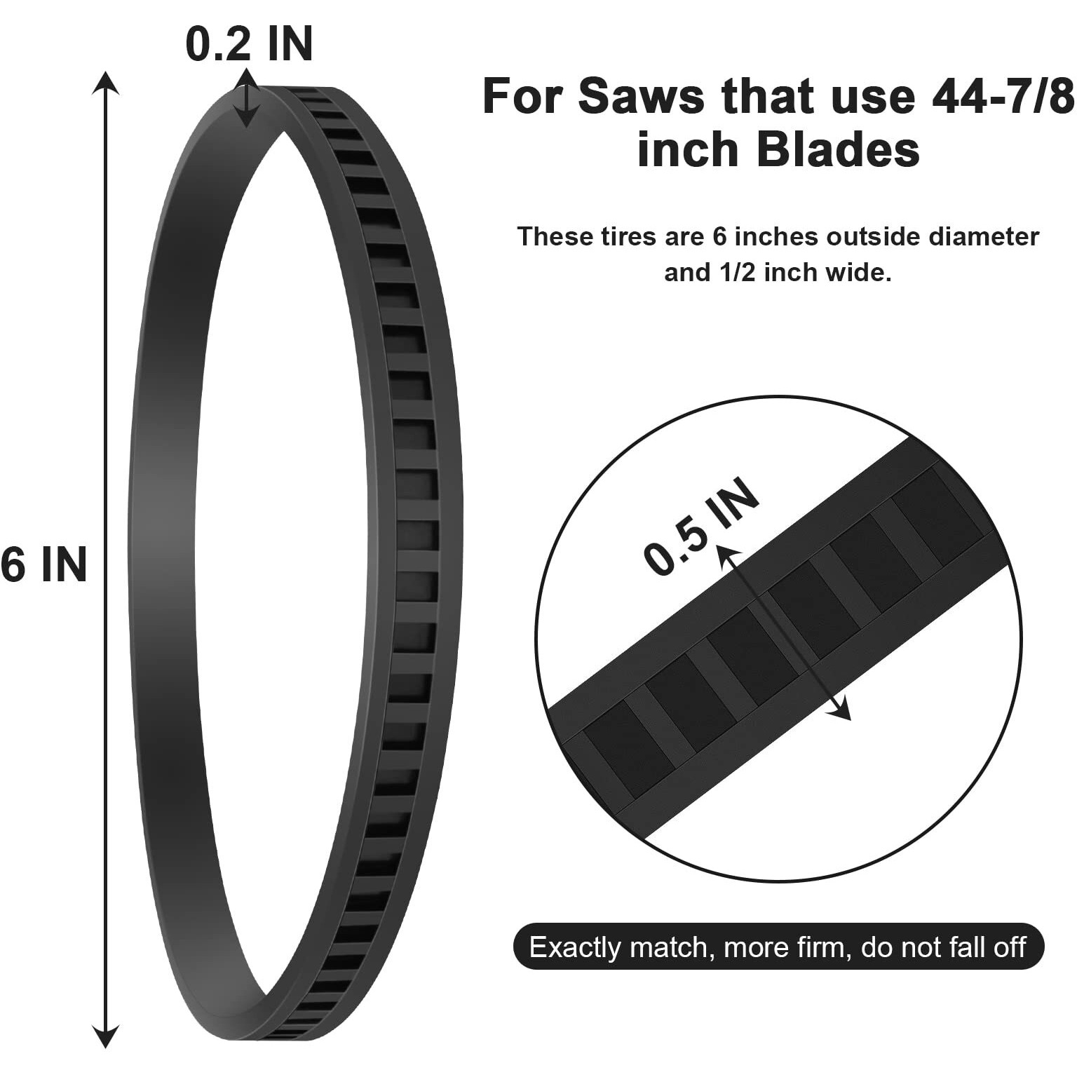 4 Pack 45-69-0010 Blade Pulley Tires Replacement For Deep Cut Band Saw Parts 6230 6232-6 6225 Ao2807 6238N 6238-20 2729-20 Portaband Band Saw Rubber Belt