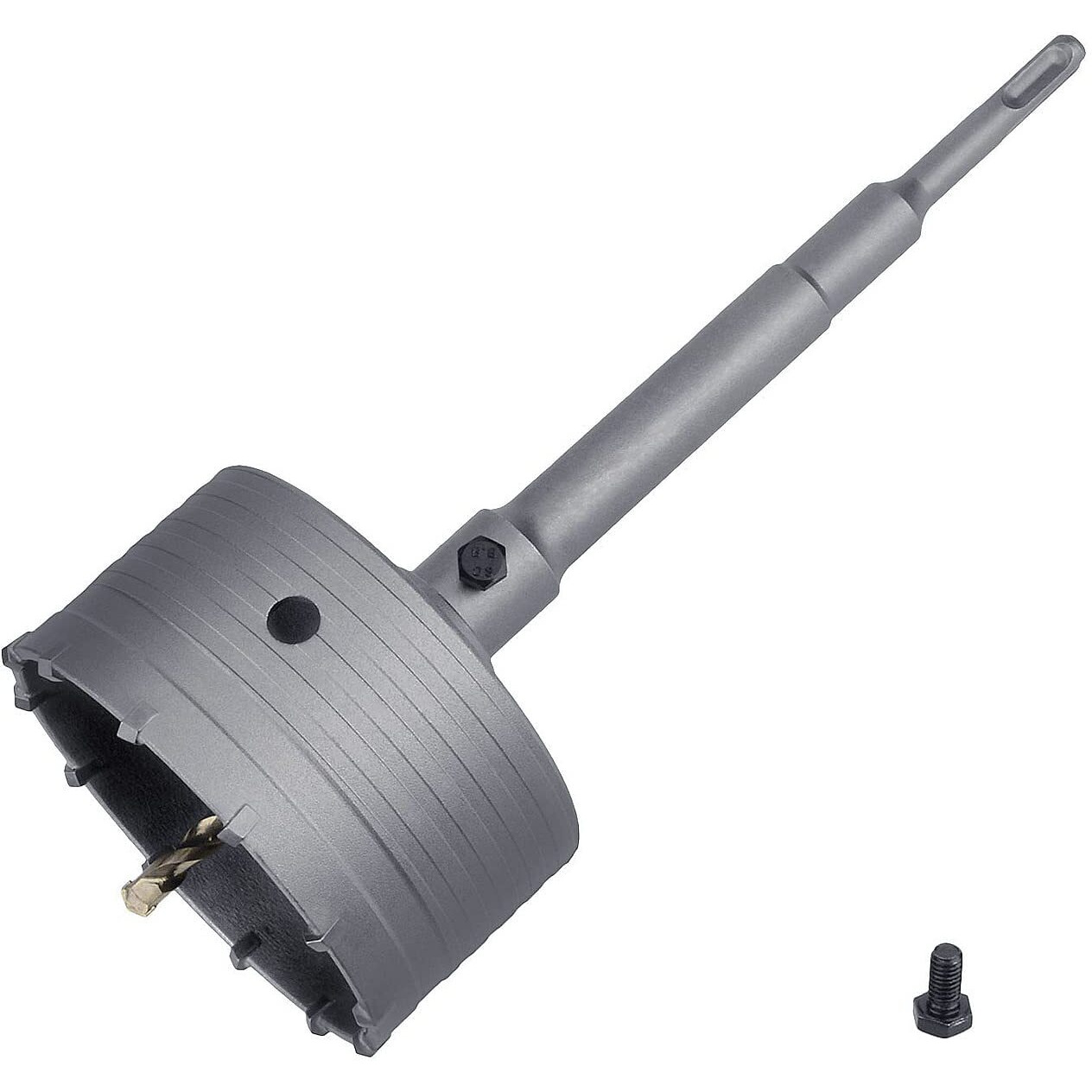 Guicgoc 110Mm (4-1/3 Inch) Concrete Hole Saw With 220Mm Sds Plus Connecting Rod  Tungsten Carbide Teeth (7.7Mm X 4Mm) Cement Hole Saw For Concrete Cement Brick Wall Stone 110Mm (4-1/3 Inch)