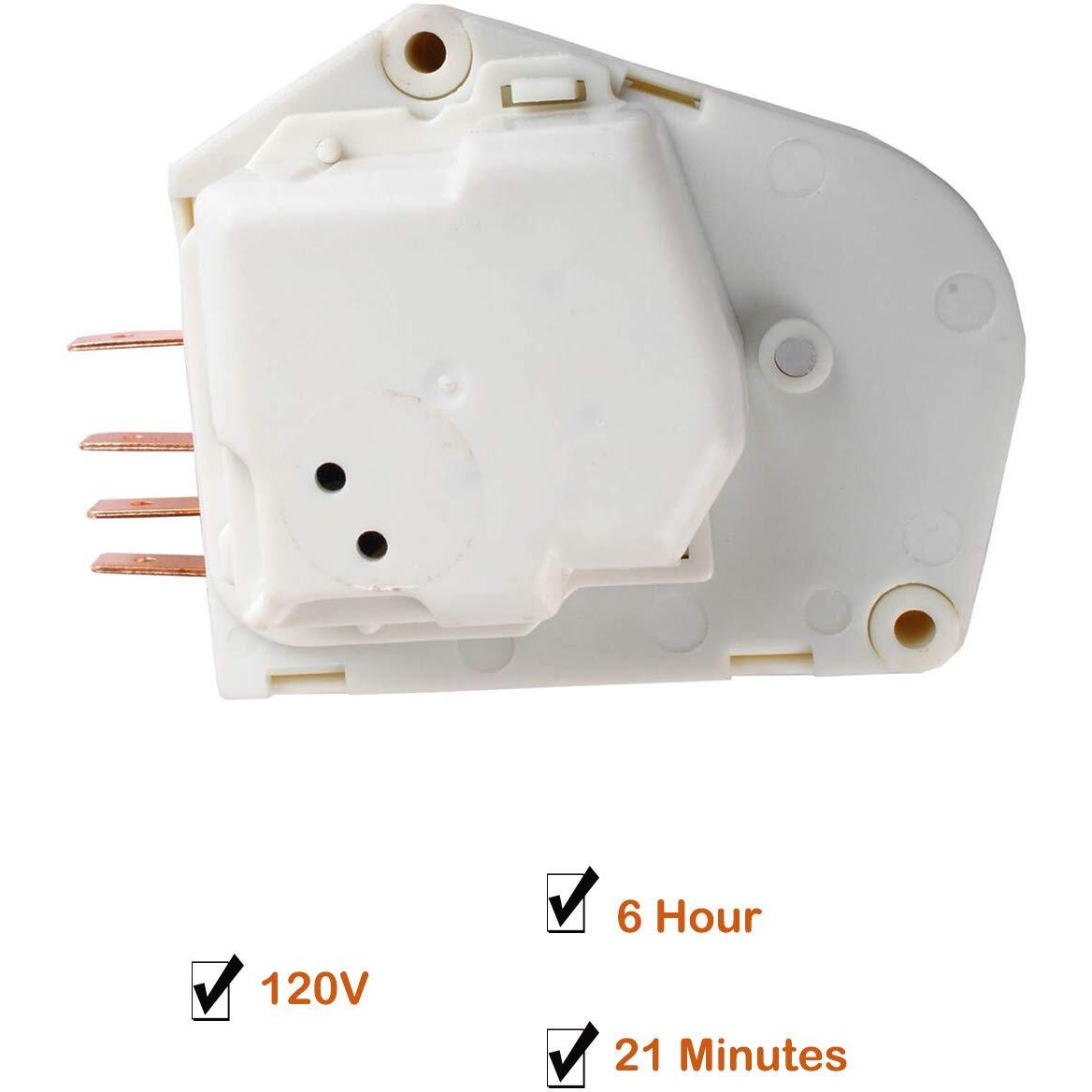 Ap2592907 Refrigerators Defrost Timer For Frigidaire 120V 6 Hour 21 Minutes 215846604 Timer Fits Fridge And Freezers By Ketofa