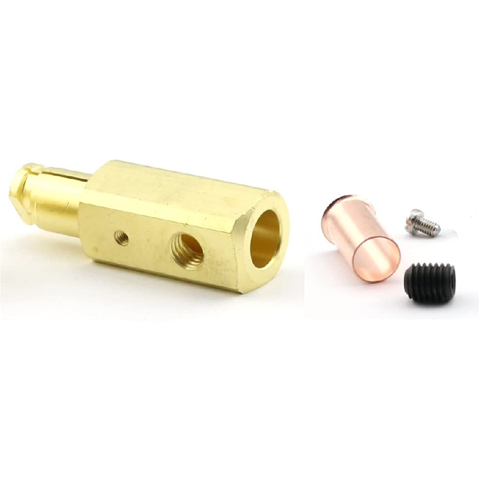 Weldingcity 3-Pk Twist-Lock Tweco/Lenco Style 2-Mpc/Lc-40 Insulated Male Connector And Female Terminal Adapter 2-Af Threaded Stud To Male For Welding Cable 4-2/0 (25-50Mm)