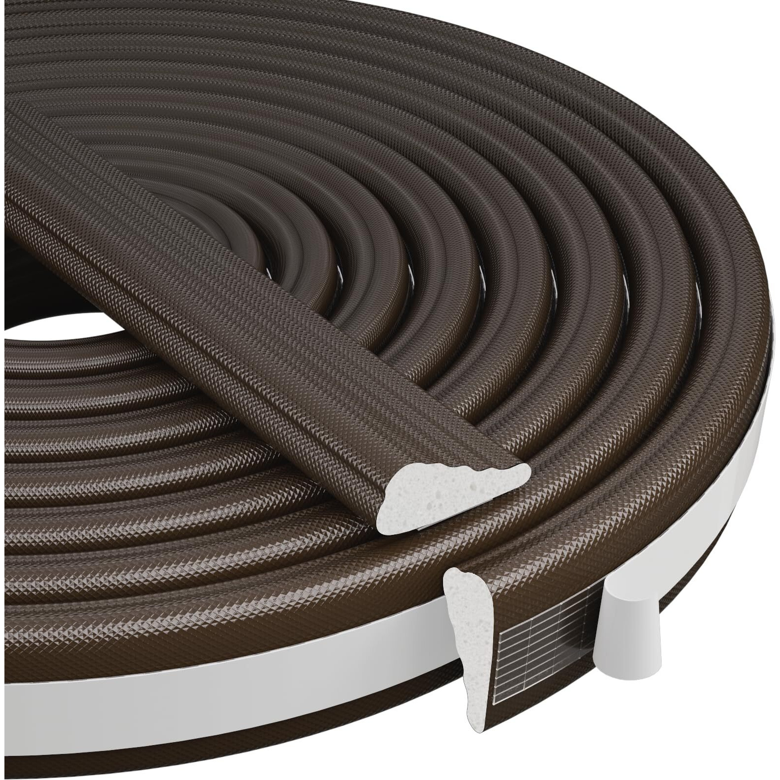 118  Wedge-Shape Foam Window Weather Stripping Door Seal Strip Soundproofing Frame Insulation Tape For Exterior Front Door Noise Cancelling Window Inserts Door Gap Filler Light Blocker Brown