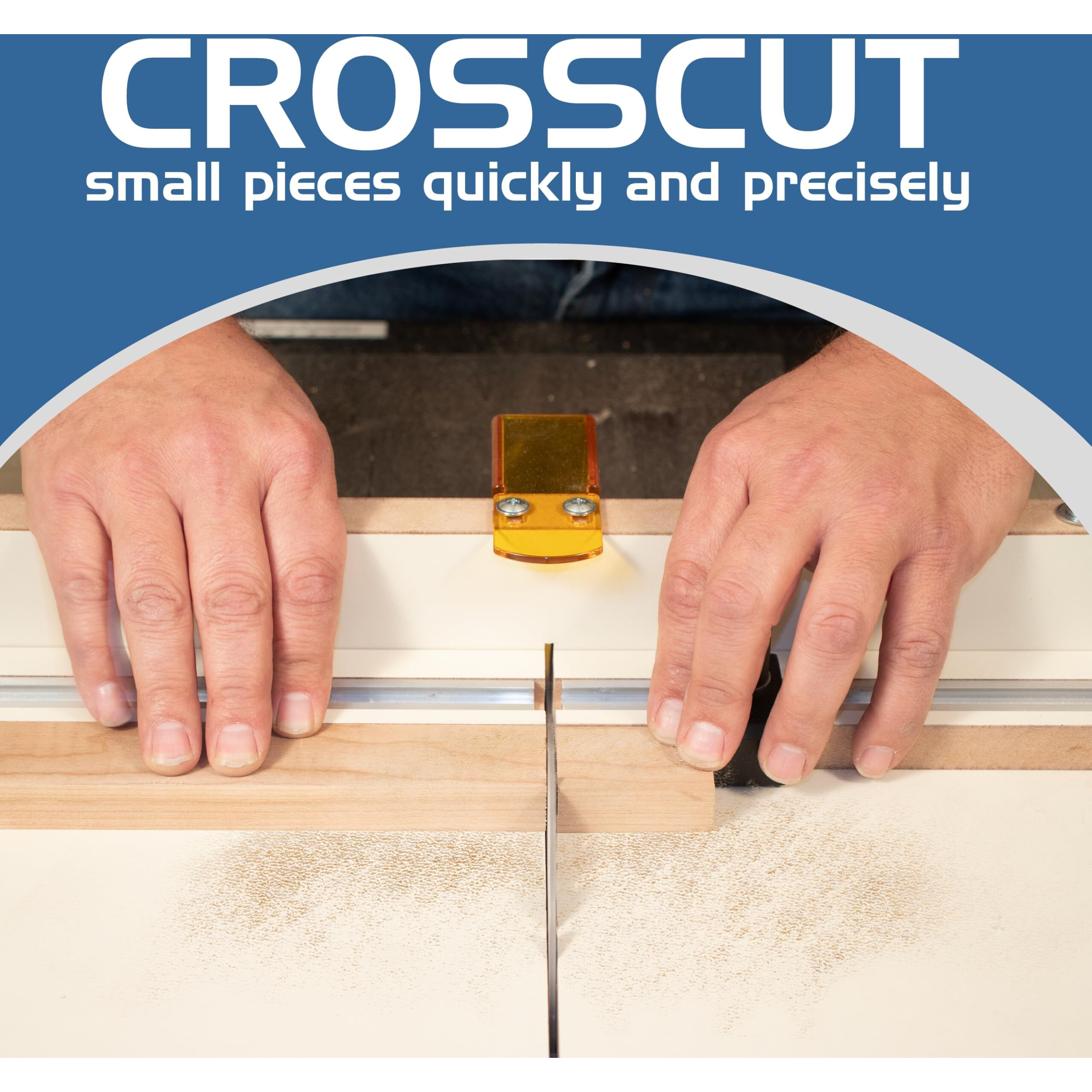 Fulton Mdf Crosscut Sled For Table Saw | Aluminum Miter Slot Runners | Adjustable Stop & Transparent Guard | Cut Precise Accurate Miters | Cross Cut Sled For A Table Saw | Angle Table Saw Sled Kit
