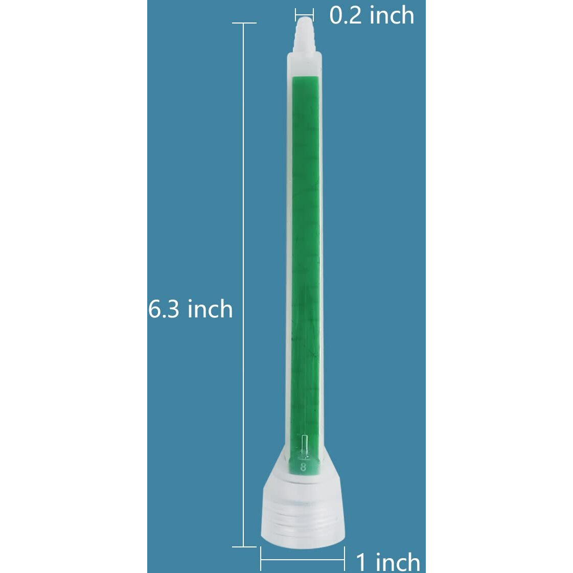 Epoxy Mixing Nozzle Static Mixing Nozzle Adhesive Cartridges Tip Mixer Nozzles (11/12Ratio) 24 Element 10Pieces